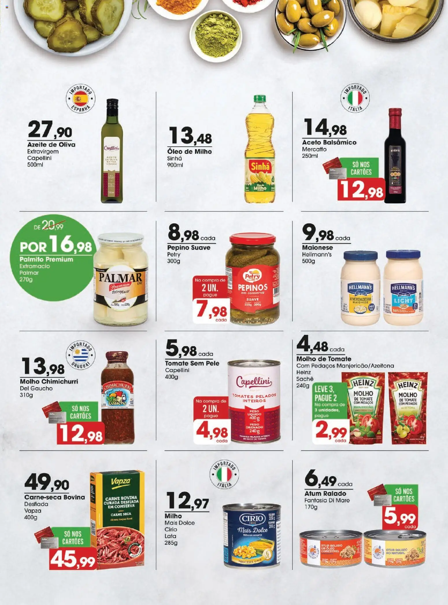 Zaffari Folheto - válido de 18.11.2025 | Página: 3 | Produtos: Palmito, Molho de tomate, Óleo, Carne
