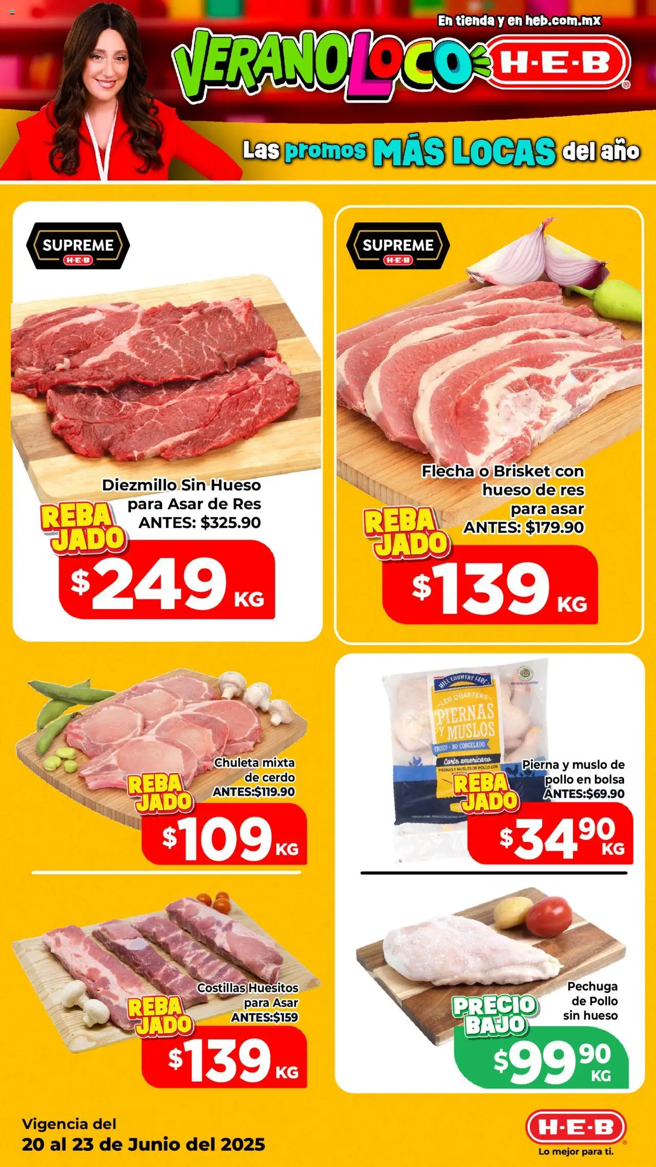 Nuevas ofertas de H-E-B válidas en toda la República Mexicana desde el 20.06.2025. ¡Encuentra las mejores ofertas en H-E-B folleto! | Página: 14 | Productos: Pollo, Bolsa, Cerdo, Res