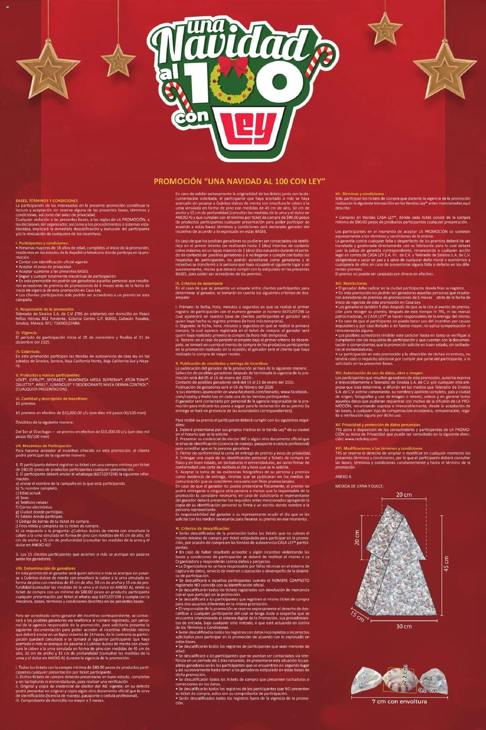 Nuevas ofertas de Casa Ley válidas en toda la República Mexicana desde el 15.11.2025. ¡Encuentra las mejores ofertas en Casa Ley folleto Navidad al 100 con Ley! | Página: 2 | Productos: Desodorante, Mayonesa, Atún, Dulces