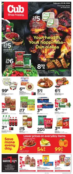 Preview of Cub Foods weekly ads valid from 22.02.2026