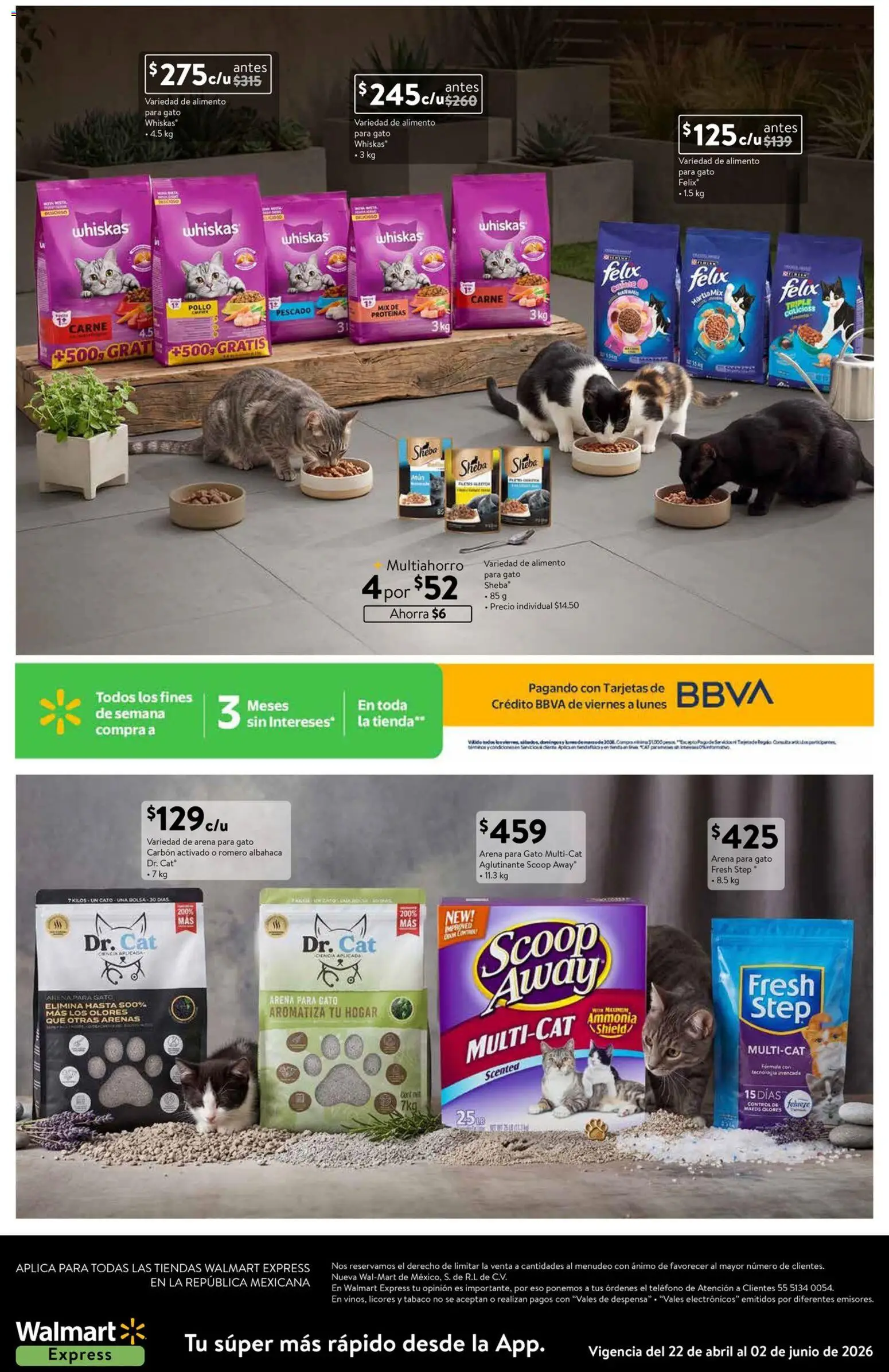 Nuevas ofertas de Walmart Express válidas en toda la República Mexicana desde el 22.04.2026. ¡Encuentra las mejores ofertas en Walmart Express folleto Precios bajos ! | Página: 4 | Productos: Pollo, Atún, Despensa, Teléfono