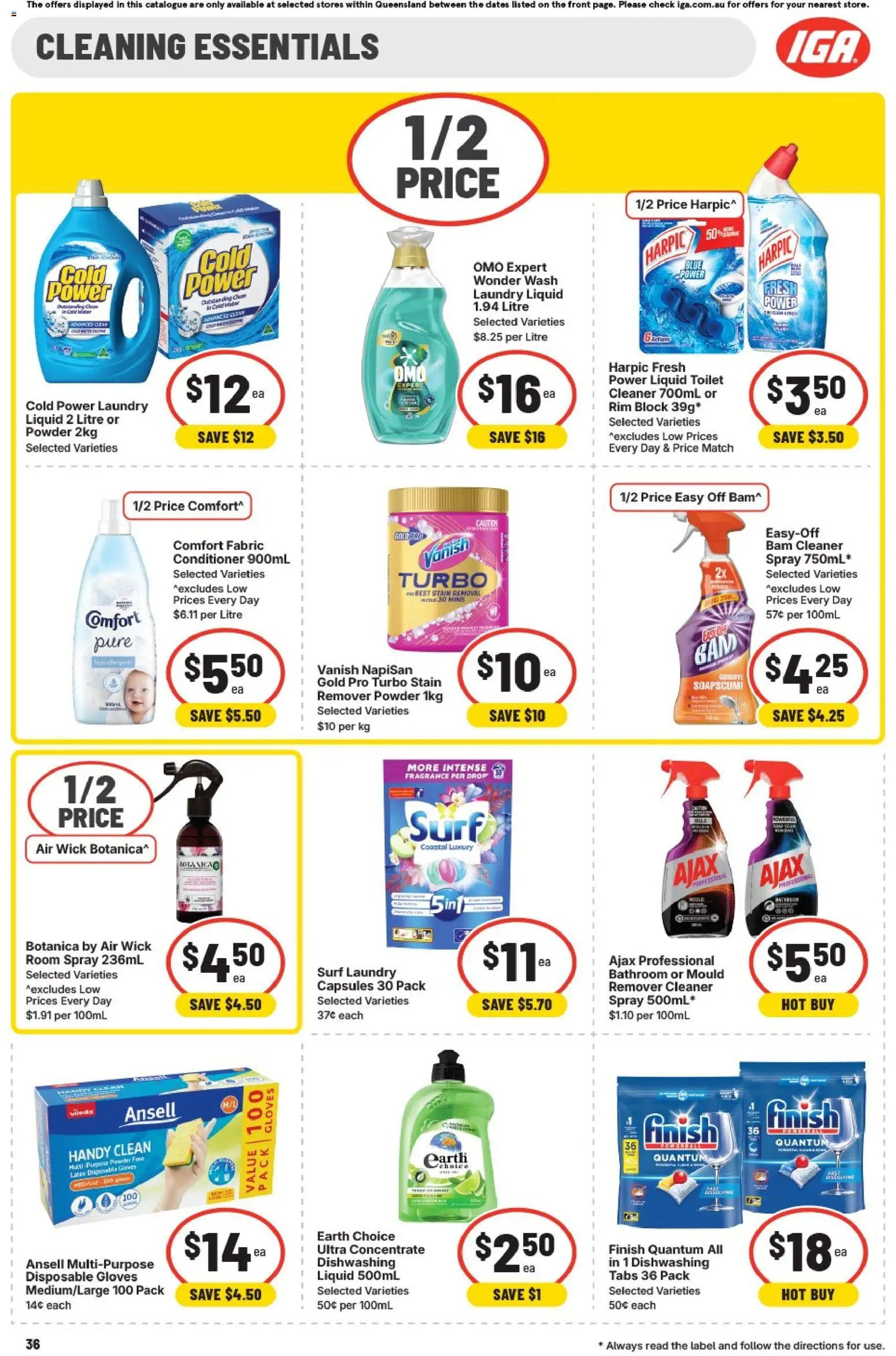 IGA catalogue - valid from 25.02.2026 | Page: 37 | Products: Toilet, Water, Gloves, Bathroom