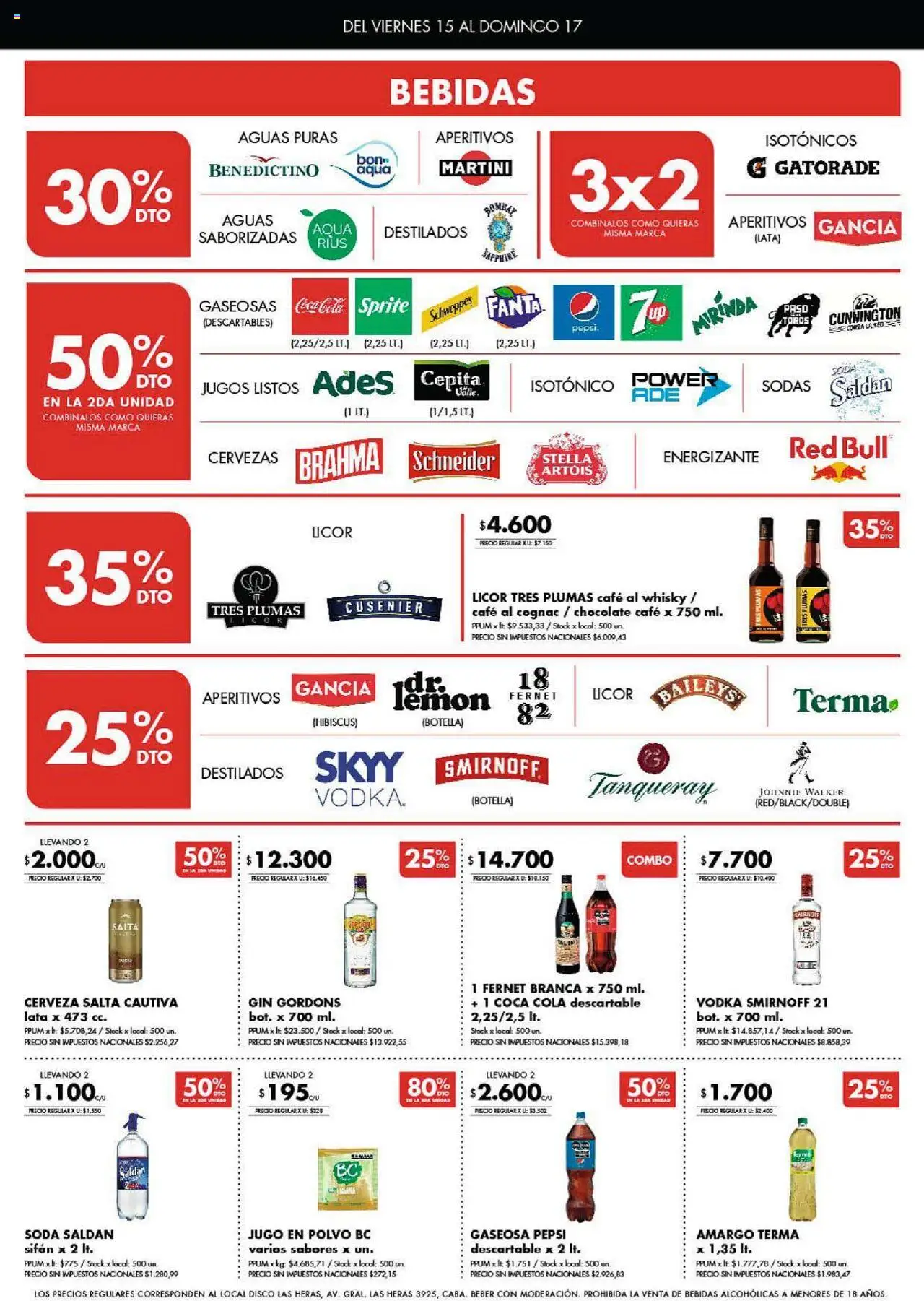 Disco ofertas - Córdoba │ válido desde el 14.08.2025 | Página: 5 | Productos: Gin, Fernet, Jugo, Cerveza