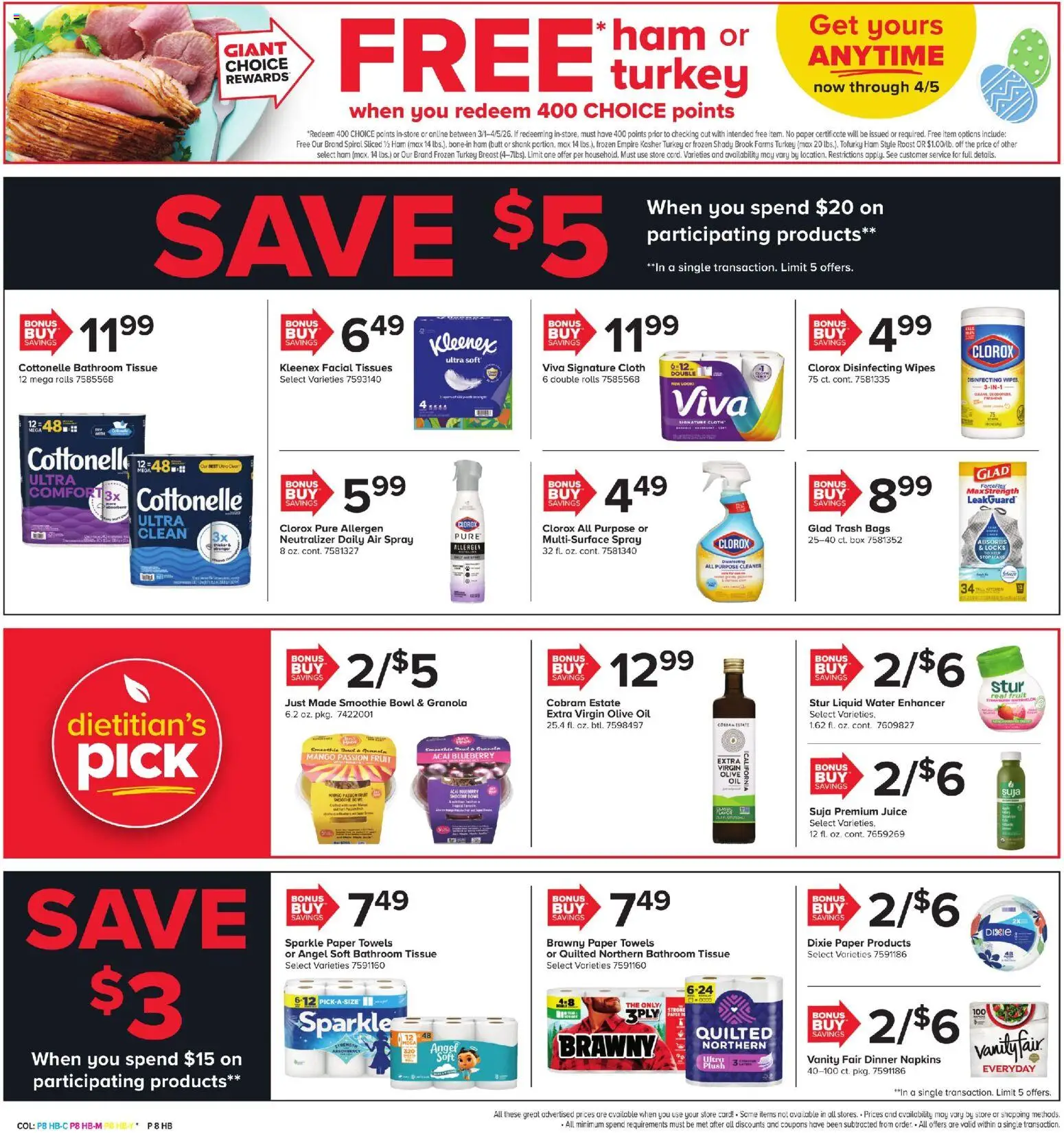 Giant Weekly Ad - valid from 13.03.2026 | Page: 6 | Products: Box, Ham, Juice, Water