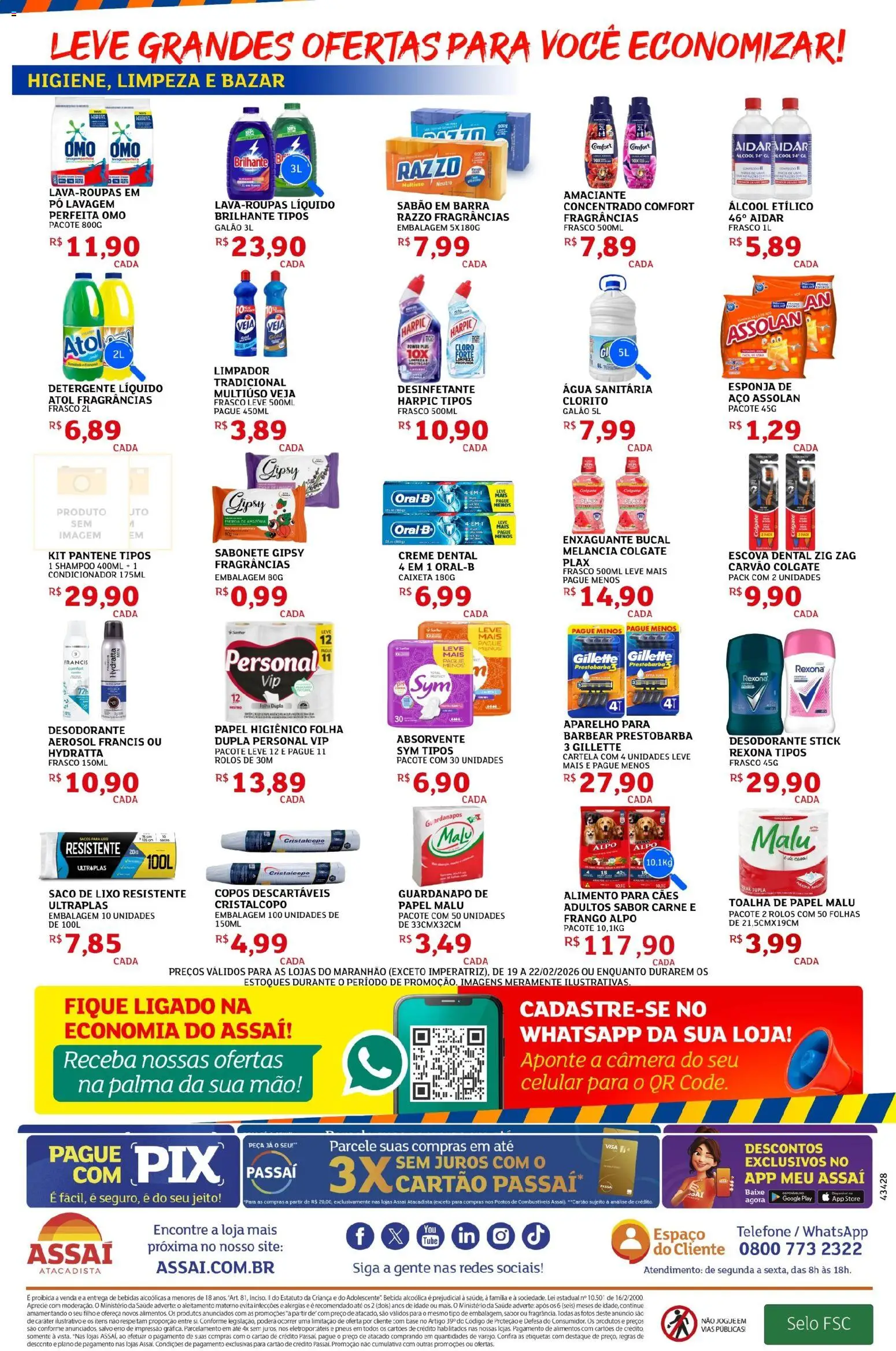 Assaí Atacadista Folheto - válido de 21.02.2026 | Página: 4 | Produtos: Creme, Copos, Amaciante, Câmera