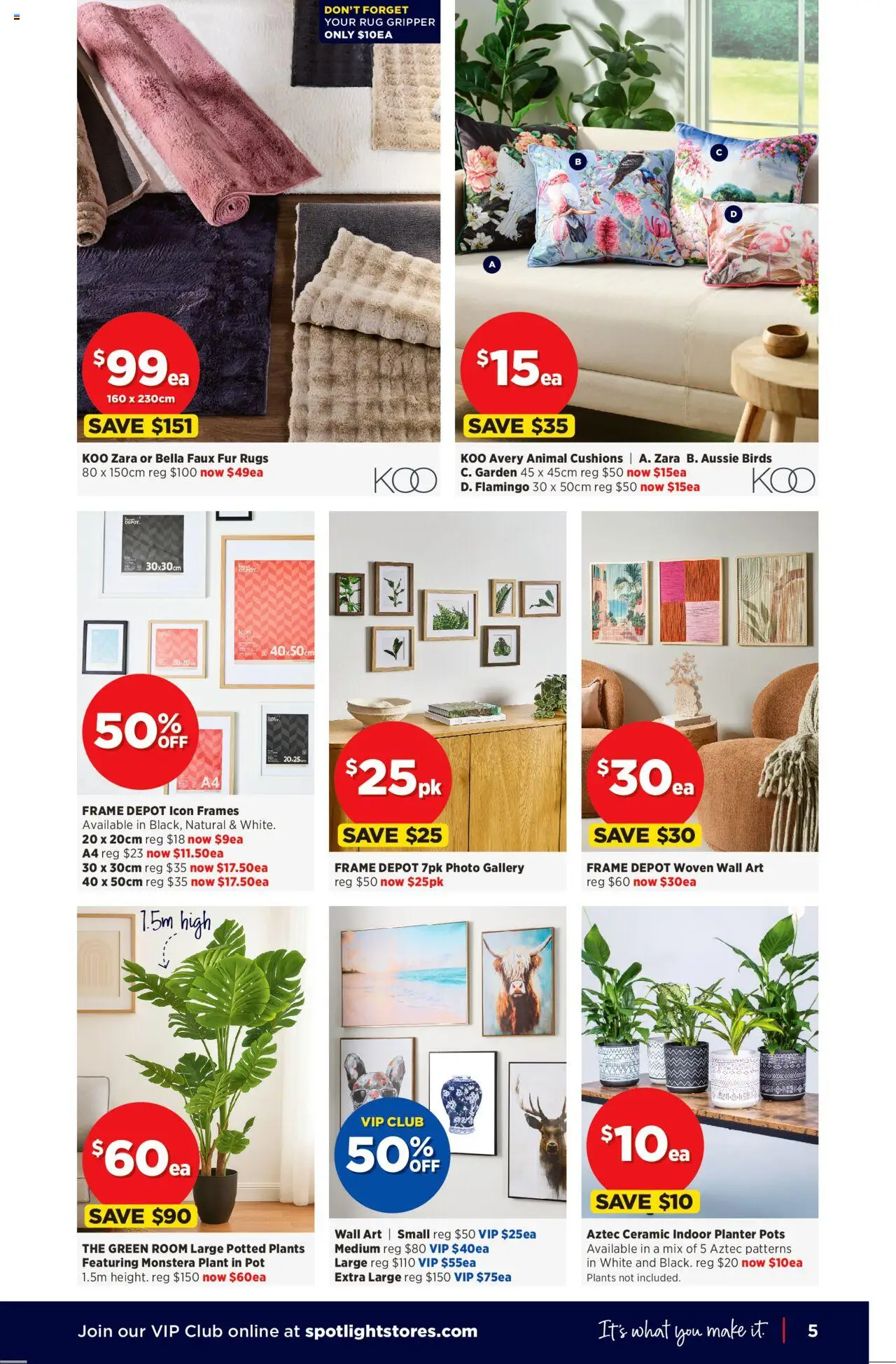 Spotlight catalogue - valid from 08.10.2025 | Page: 5 | Products: Fur, Pot, Plant, Rugs