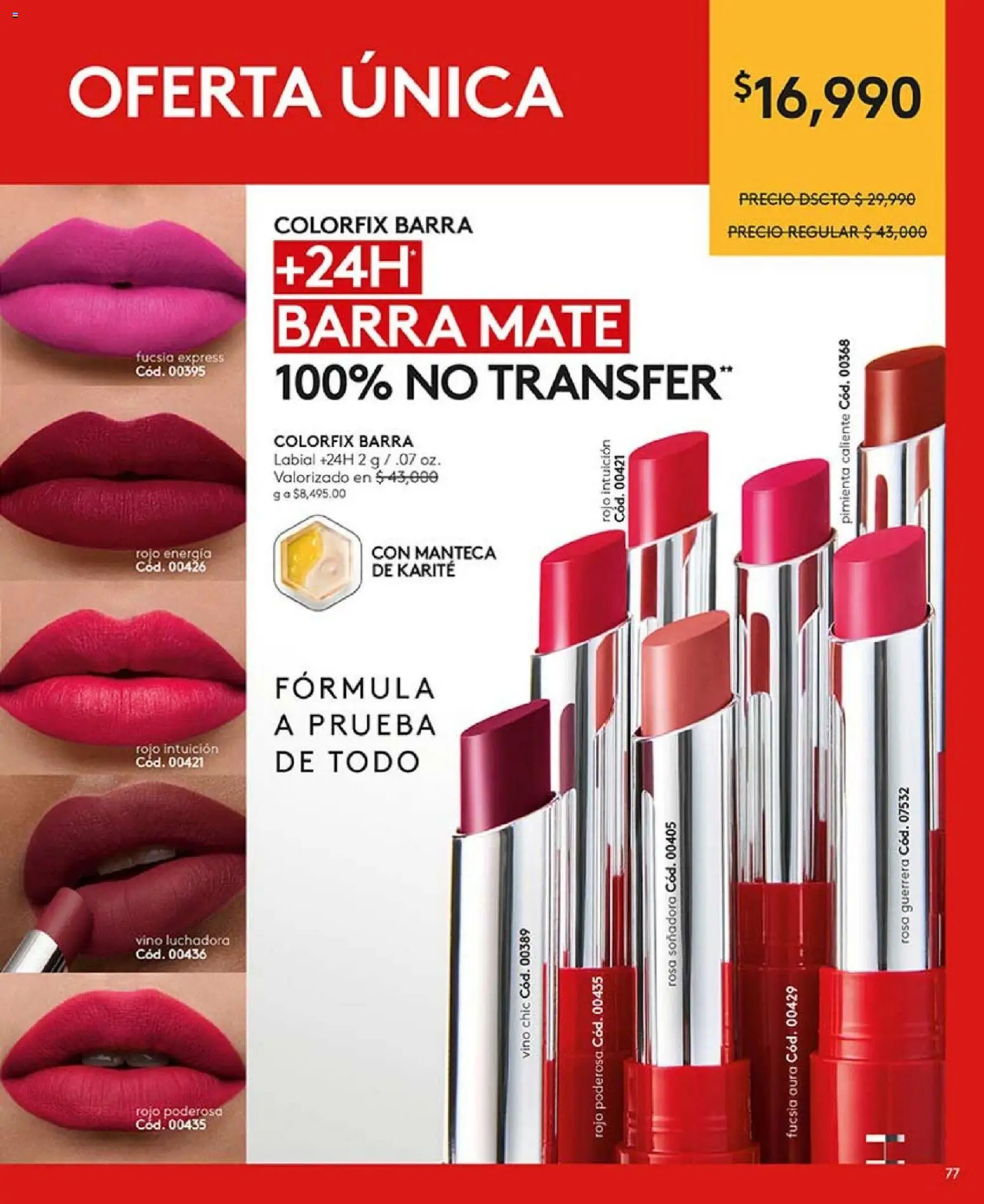 Ésika revista - valida desde el 01.01.2026 | Página: 77 | Productos: Pimienta, Manteca, Vino