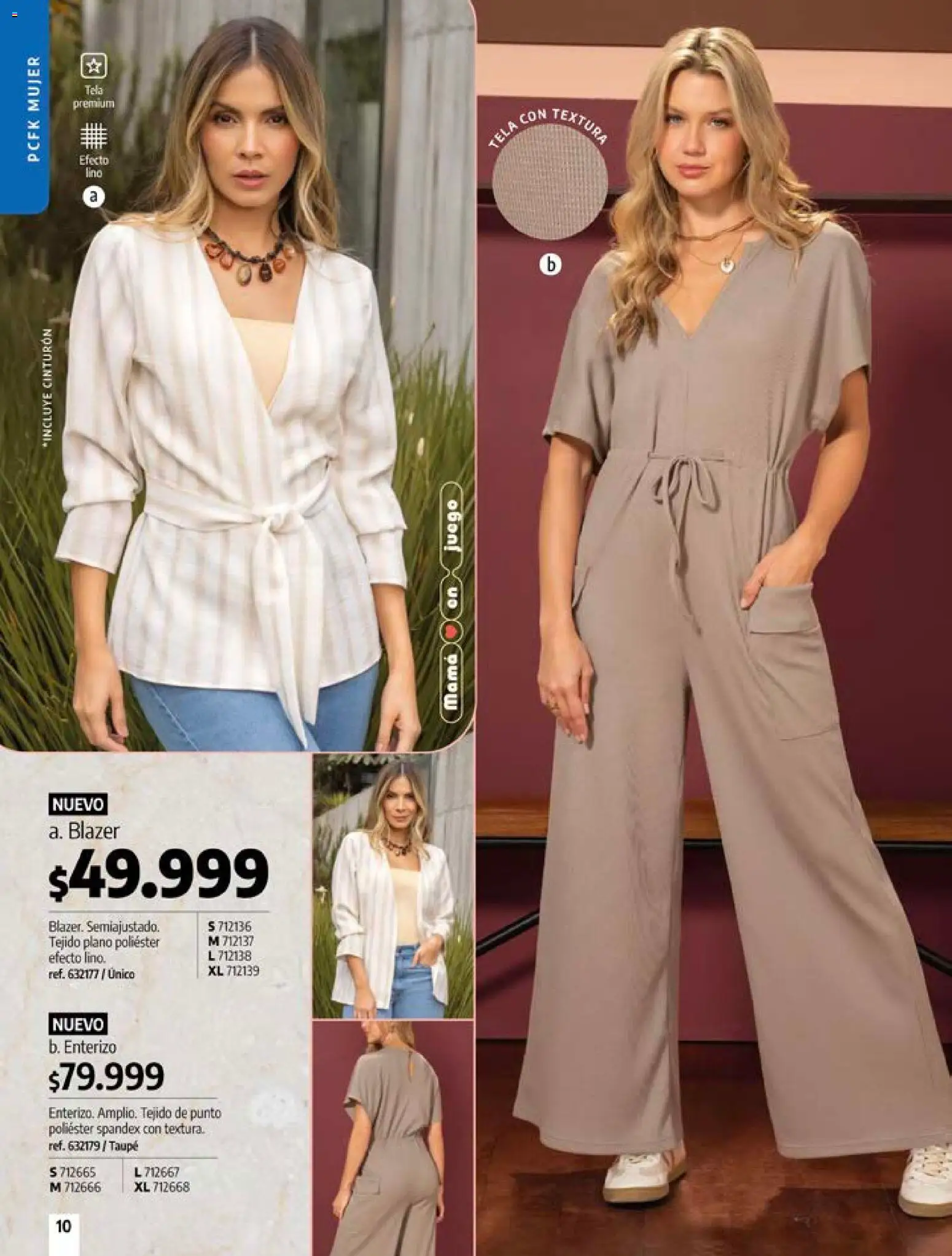 Pacifika revista - valida desde el 24.04.2026 | Página: 10 | Productos: Cinturón, Blazer, Juego, Enterizo