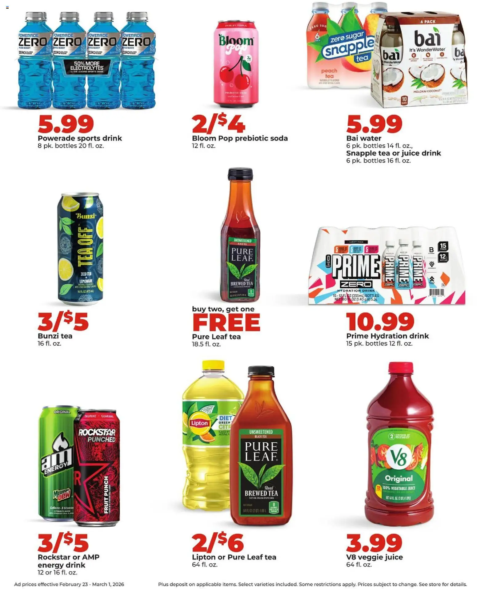 HyVee Weekly Ad - valid from 23.02.2026 | Page: 29 | Products: Pan, Juice, Tea, Water