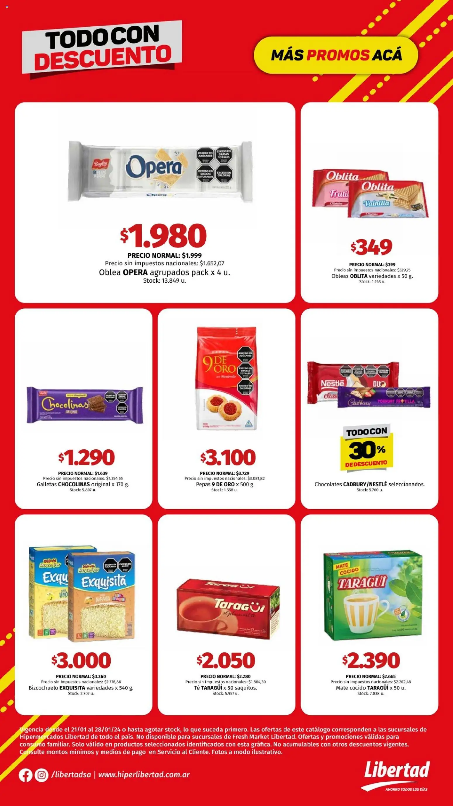 Hipermercado Libertad - Todo con │ válido desde el 21.01.2026 | Página: 6 | Productos: Mate, Té, Mate cocido, Galletas