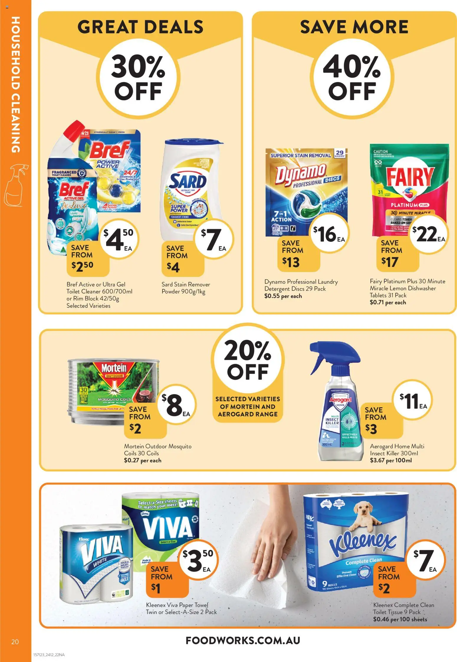 Foodworks catalogue - valid from 24.12.2025 | Page: 20 | Products: Toilet, Cleaner, Stain remover, Laundry