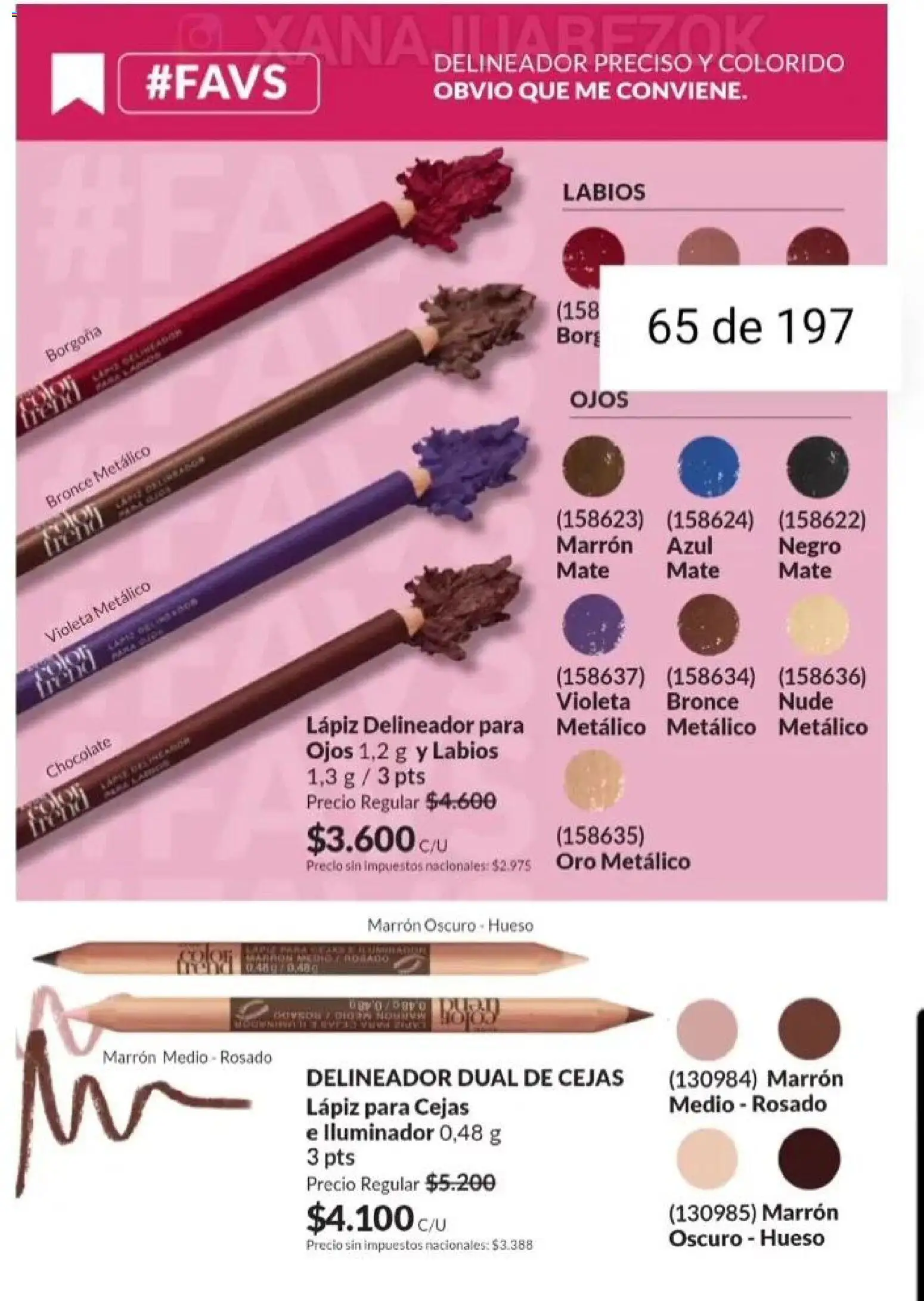 Catálogo AVON Campaña 15/2025 │ válido desde el 23.10.2025 | Página: 58 | Productos: Mate, Iluminador, Delineador, Chocolate