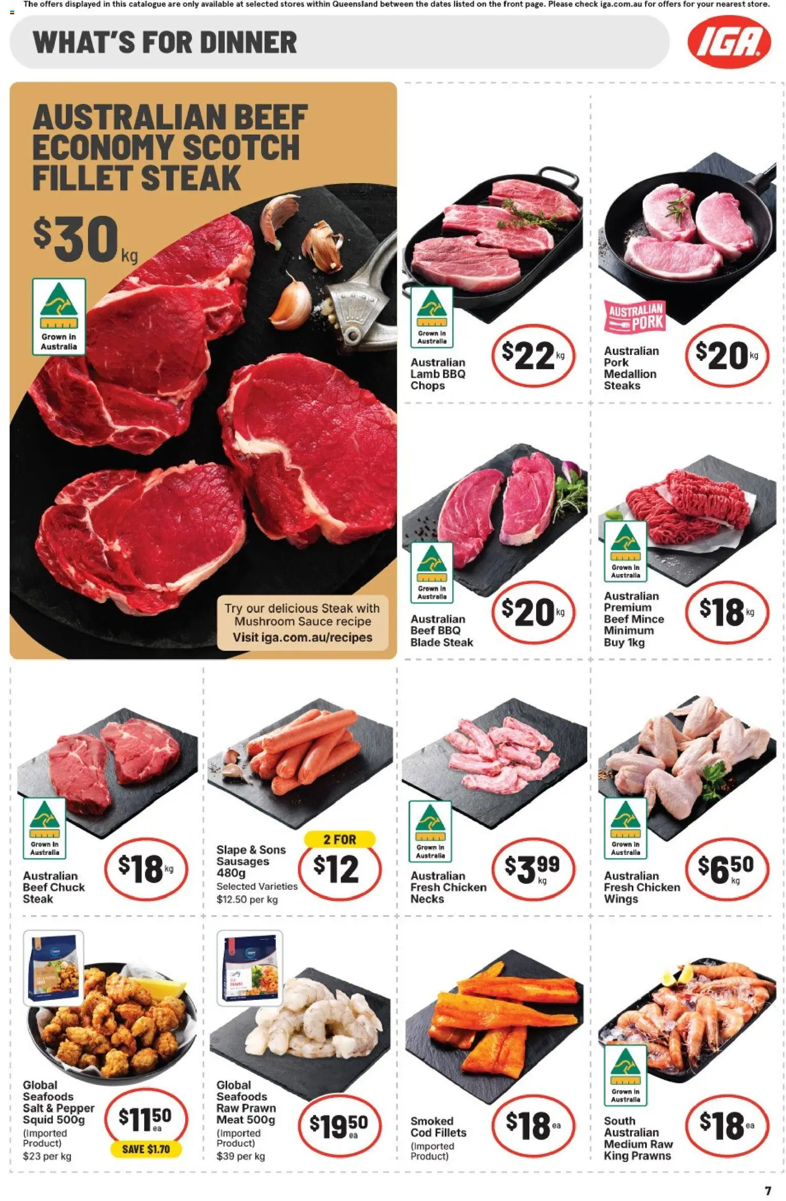IGA catalogue - valid from 28.01.2026 | Page: 7 | Products: Pork, Lamb, Steak, Scotch