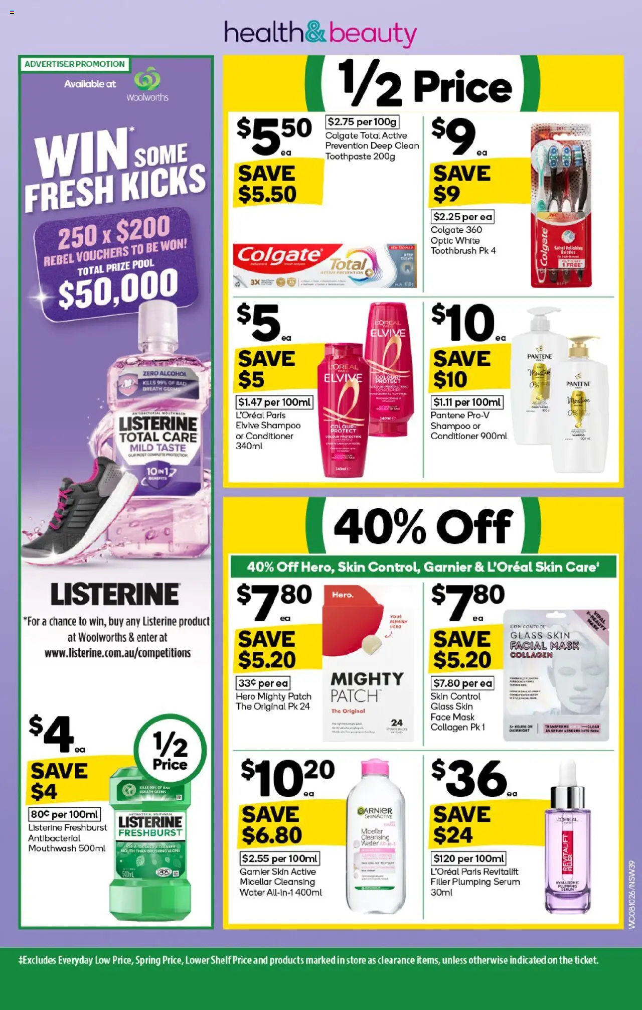 Woolworths catalogue - valid from 08.10.2025 | Page: 39 | Products: Toothpaste, Mouthwash, Water, Collagen