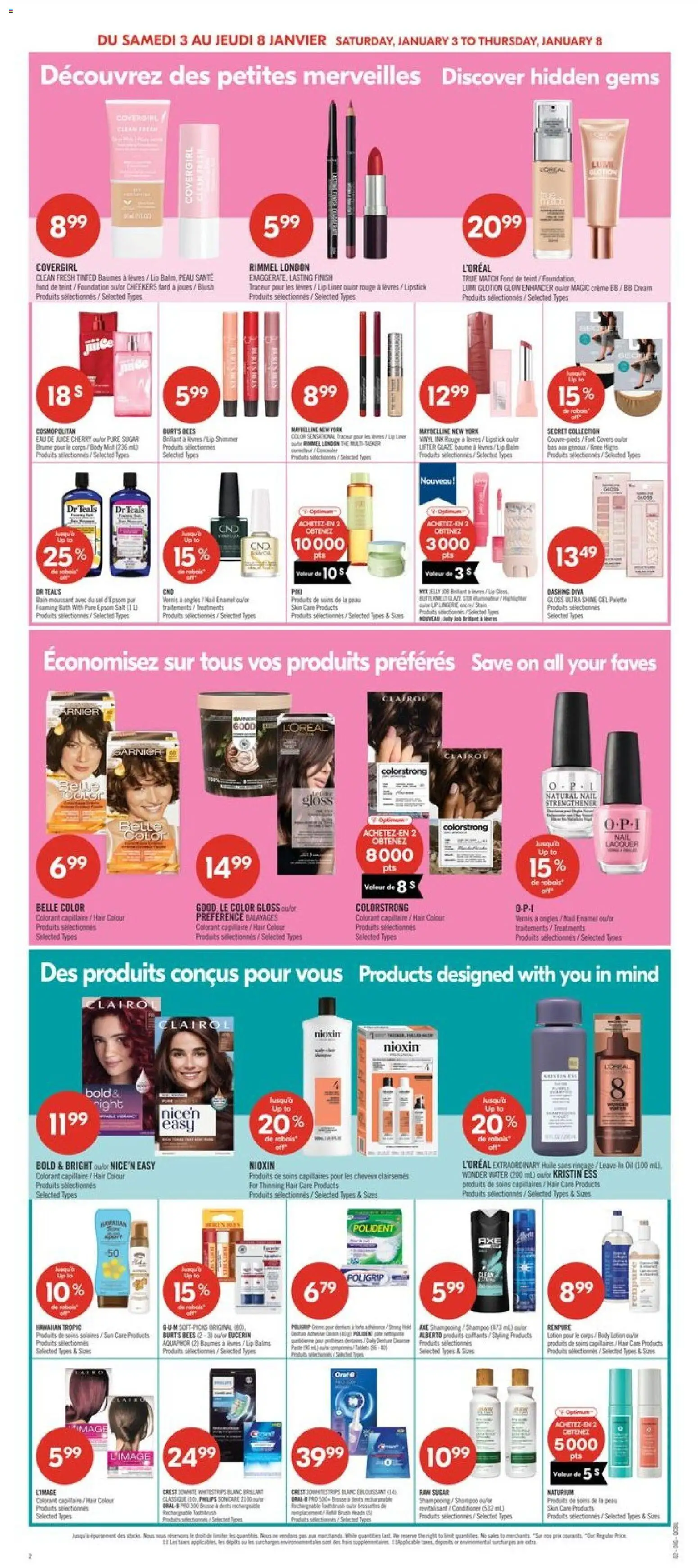 Pharmaprix flyer valid from 03.01.2026 | Page: 15 | Products: Cream, Brush, Bath, Juice