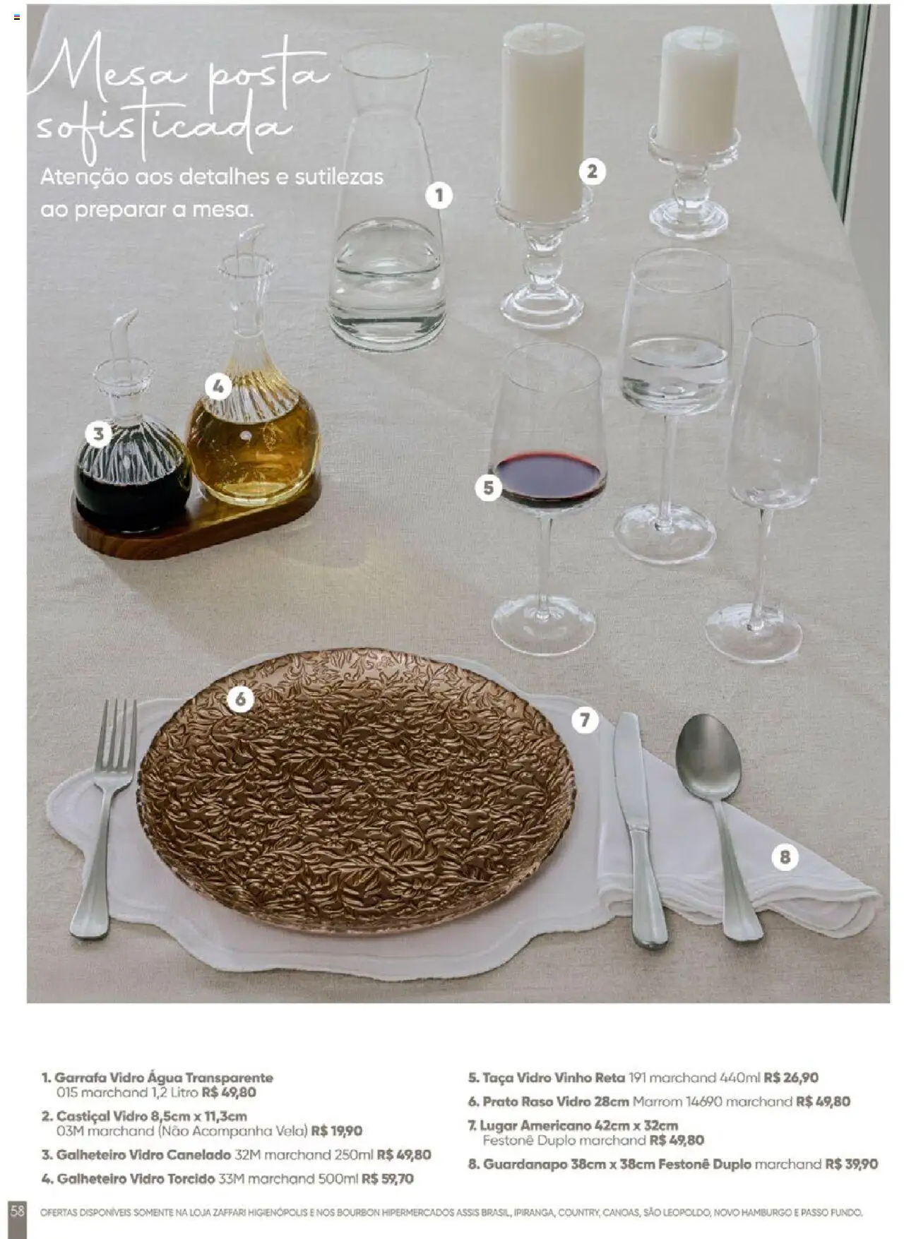 Zaffari Folheto - válido de 09.06.2025 | Página: 58 | Produtos: Mesa, Vinho, Bourbon, Guardanapo