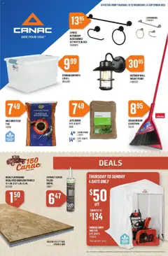 Preview of Canac weekly flyer from shop Canac valid from 18.09.2025