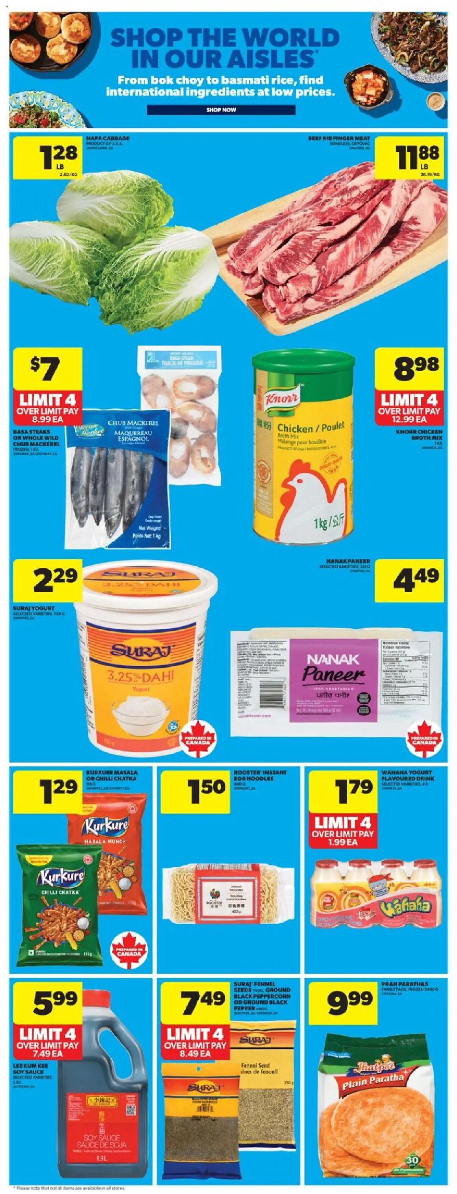 Real Canadian Superstore flyer valid from 23.10.2025 | Page: 16 | Products: Noodles, Beef, Yogurt, Chicken