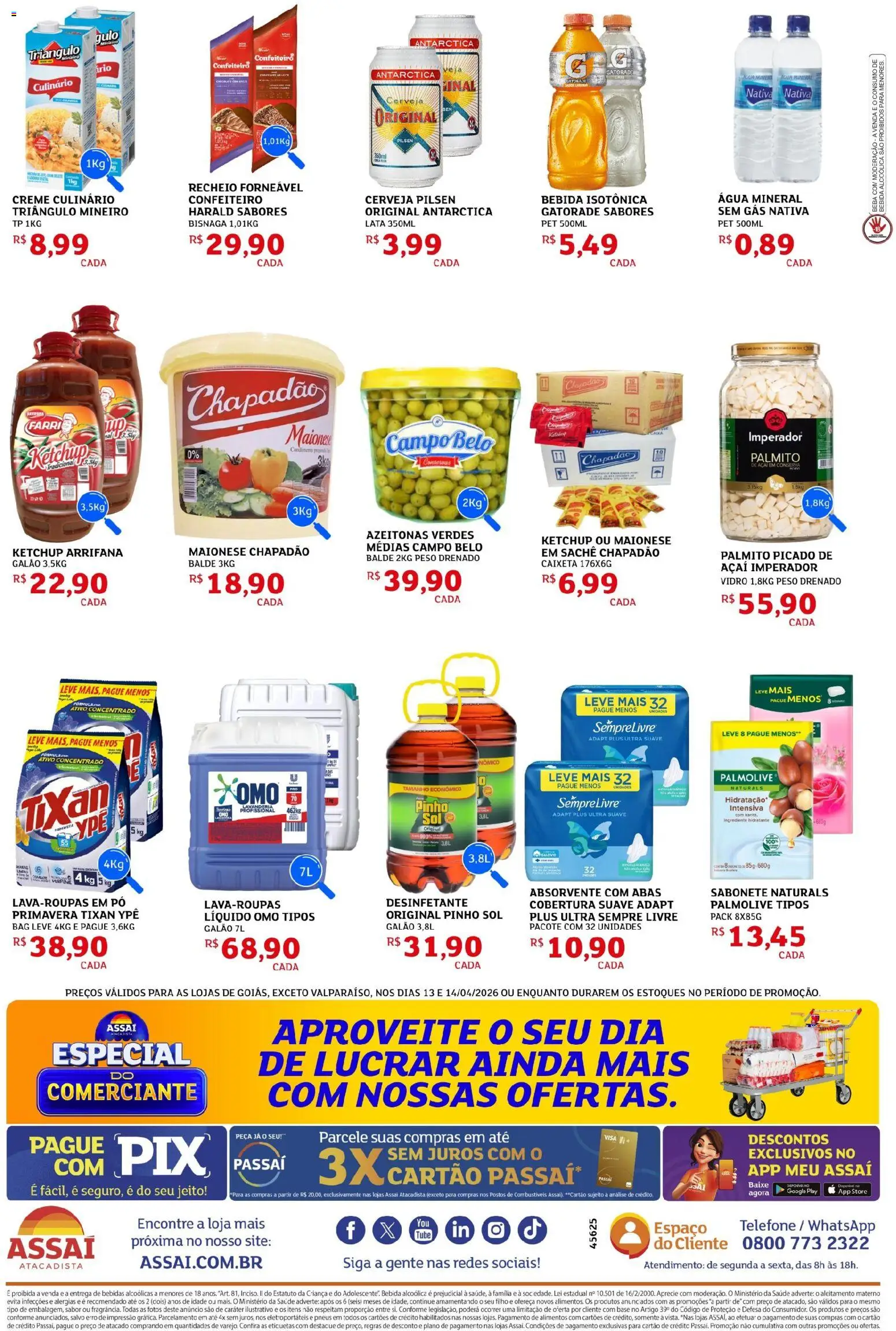 Assaí Atacadista Folheto - válido de 13.04.2026 | Página: 2 | Produtos: Pó, Gatorade, Base, Sempre Livre