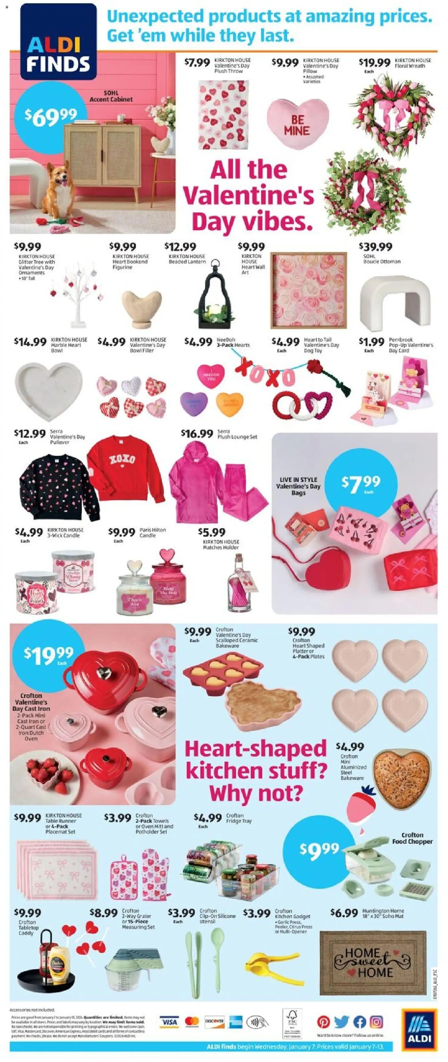 Aldi Weekly Ad - valid from 07.01.2026 | Page: 2 | Products: Pillow, Table, Ottoman, Iron