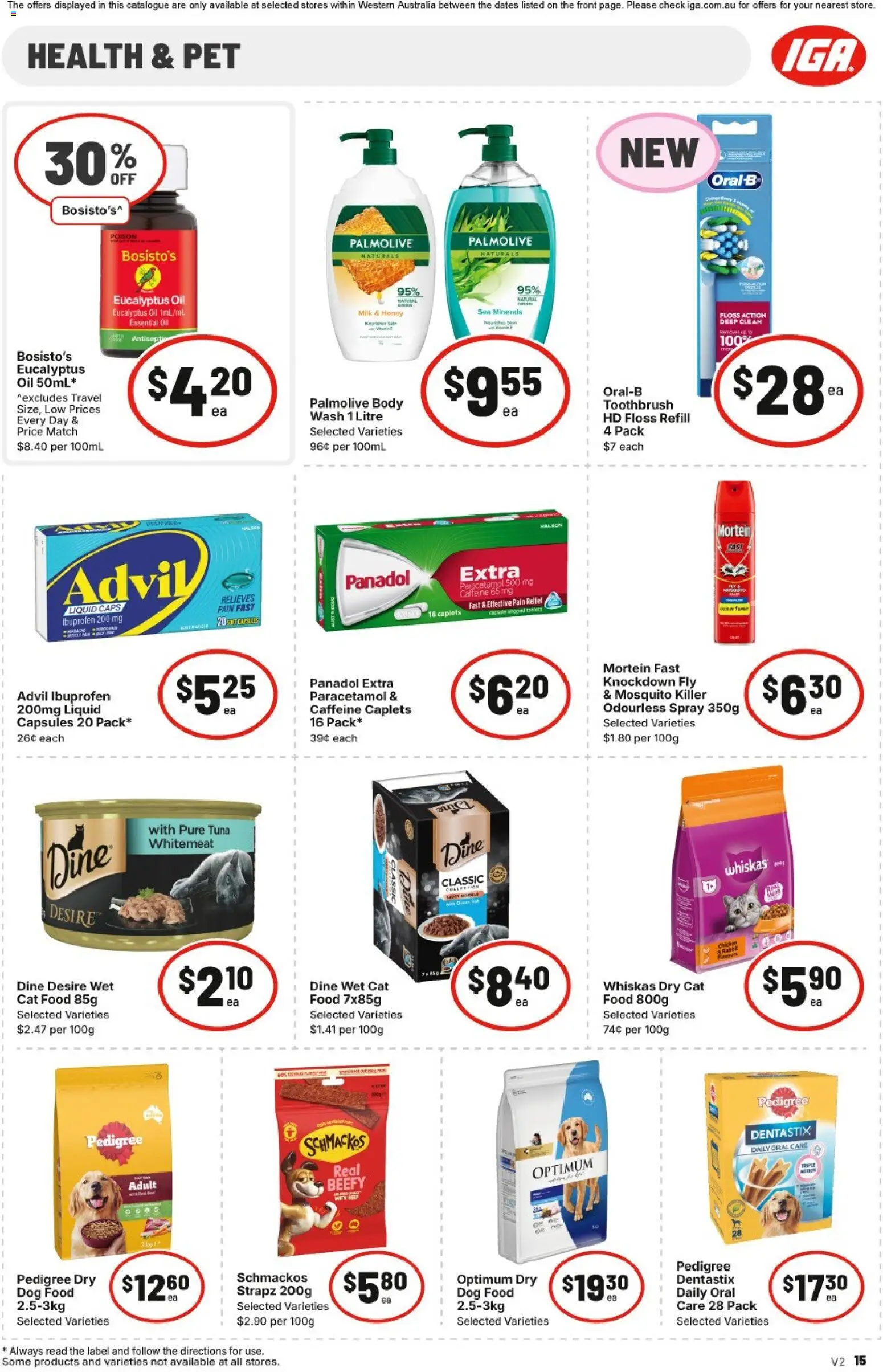 IGA catalogue - valid from 25.02.2026 | Page: 15 | Products: Oil, Tuna, Toothbrush, Tablets