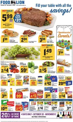 Preview of Food Lion weekly ads valid from 29.10.2025