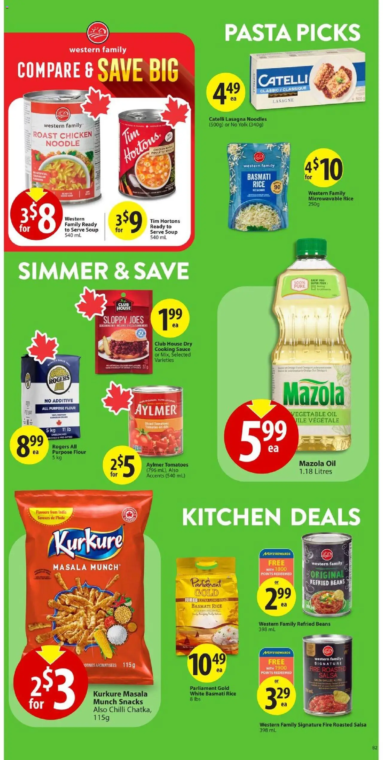 Save on foods flyer valid from 16.10.2025 | Page: 17 | Products: Noodles, Pasta, Oil, Tomatoes