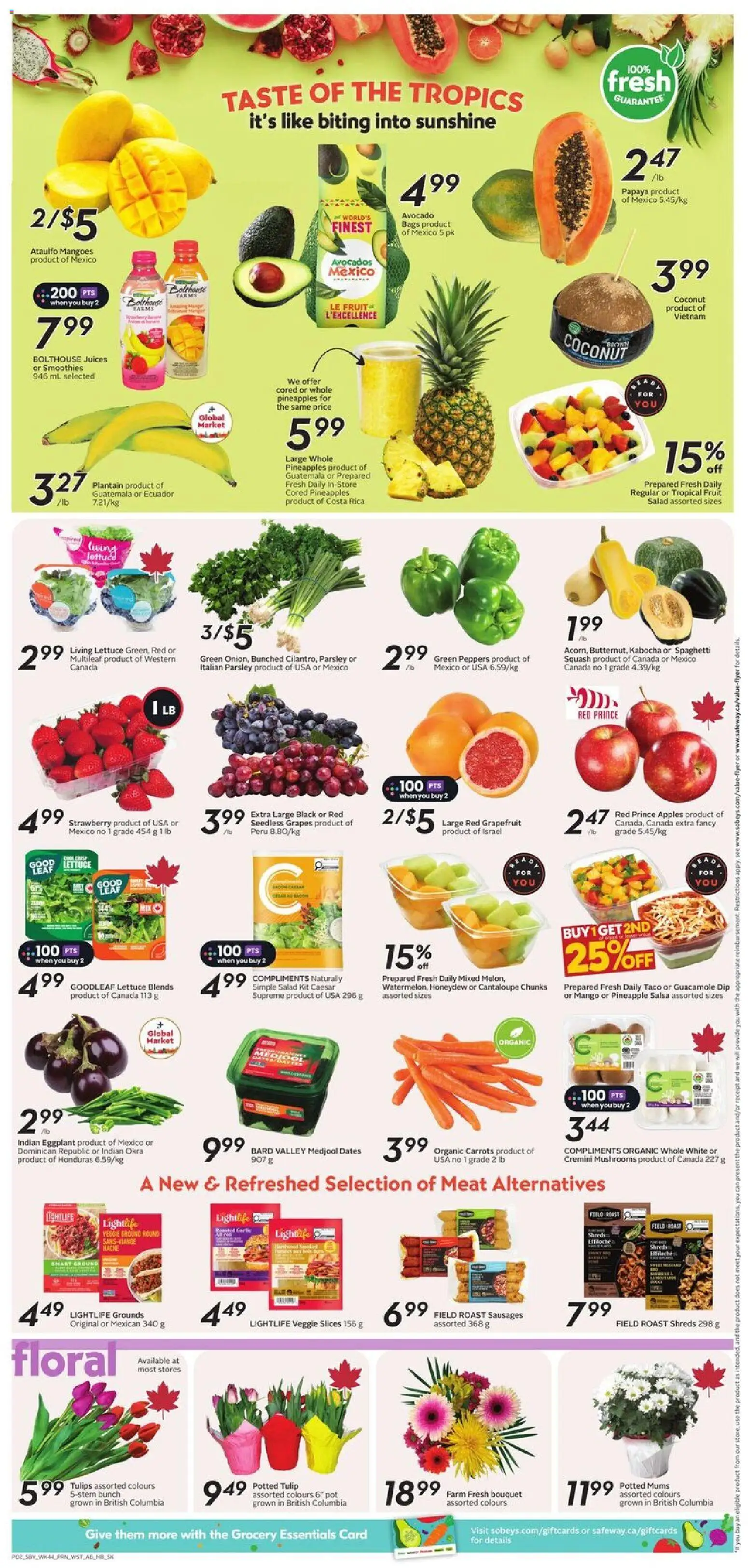 Safeway flyer valid from 26.02.2026 | Page: 5 | Products: Pineapple, Salad, Apples