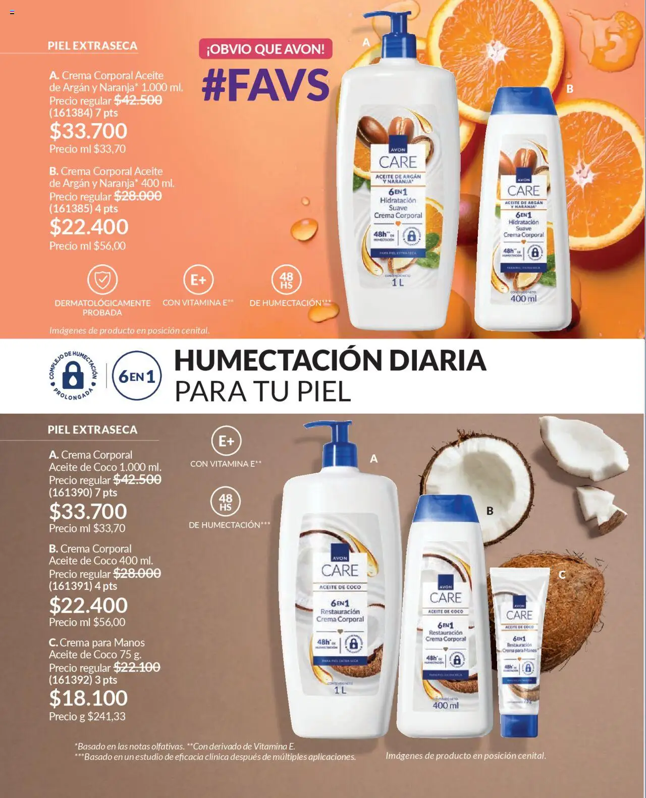 Avon revista - valida desde el 12.09.2025 | Página: 124 | Productos: Crema, Coco, Aceite
