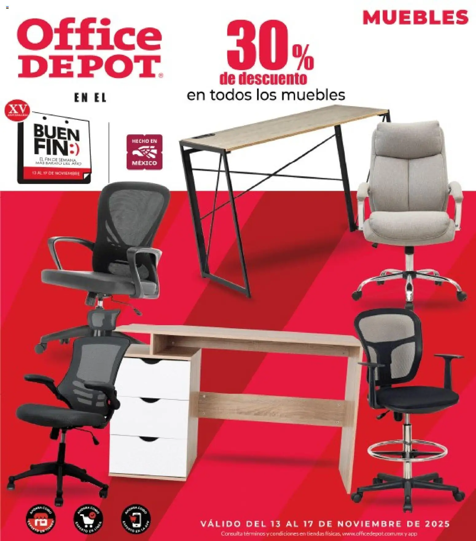 Nuevas ofertas de Office Depot válidas en toda la República Mexicana desde el 13.11.2025. ¡Encuentra las mejores ofertas en Office Depot Buen Fin! | Página: 15
