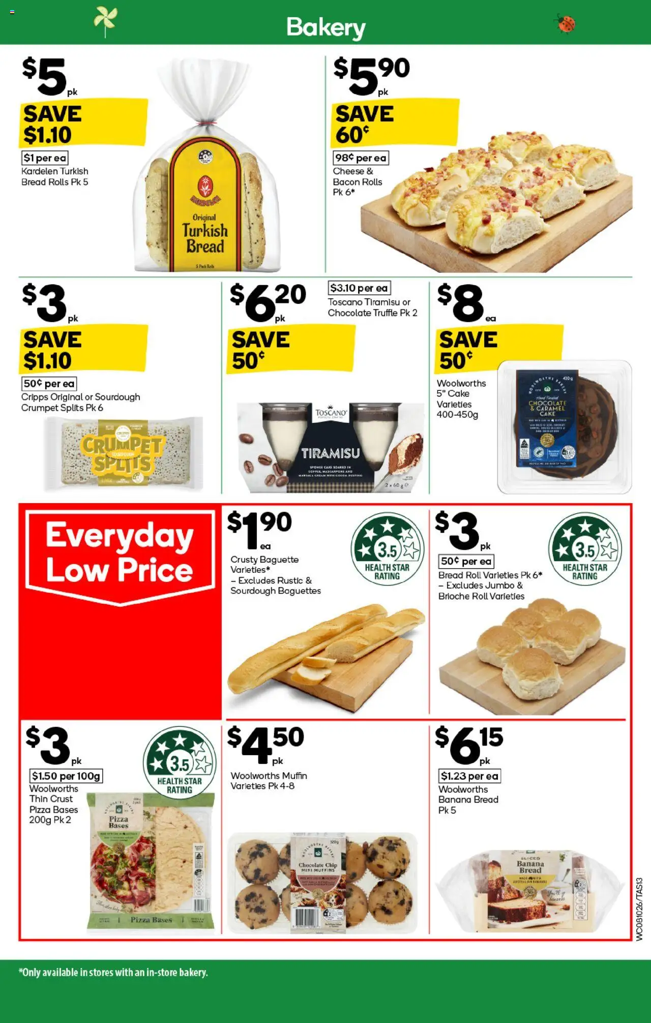 Woolworths catalogue - valid from 08.10.2025 | Page: 13 | Products: Bacon, Cheese, Chocolate, Pizza