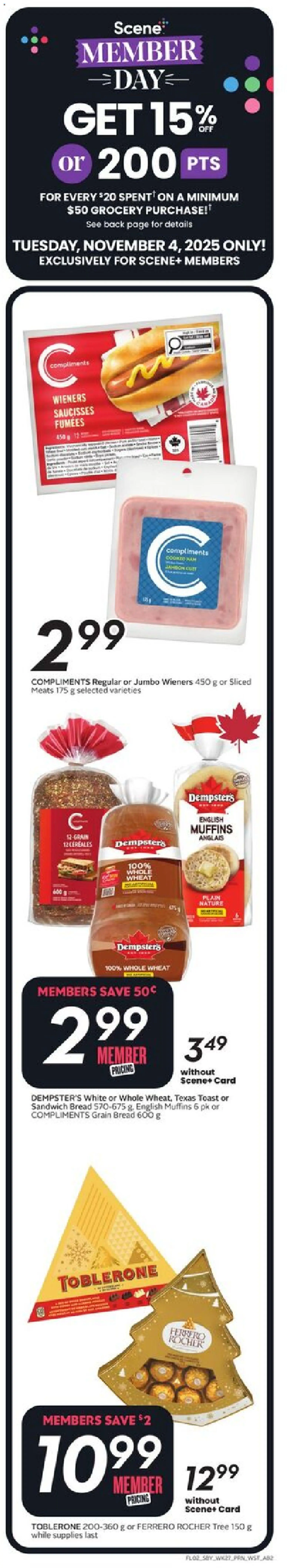 Sobeys flyer valid from 30.10.2025 | Page: 3 | Products: Bread