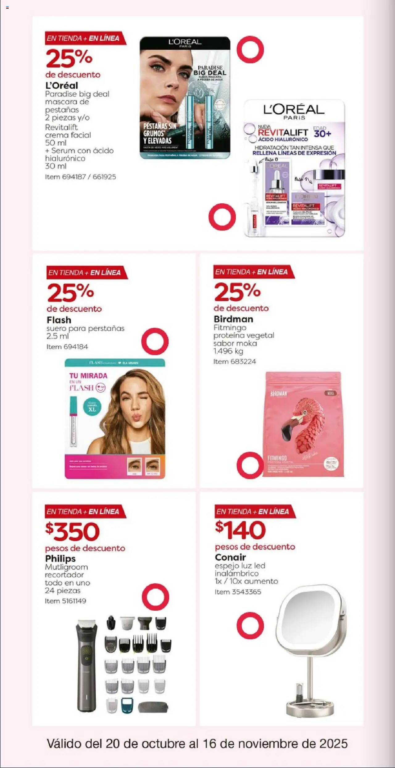 Nuevas ofertas de Costco válidas en toda la República Mexicana desde el 20.10.2025. ¡Encuentra las mejores ofertas en Costco catálogo! | Página: 30 | Productos: Serum, Crema, Máscara, Máscara de pestañas