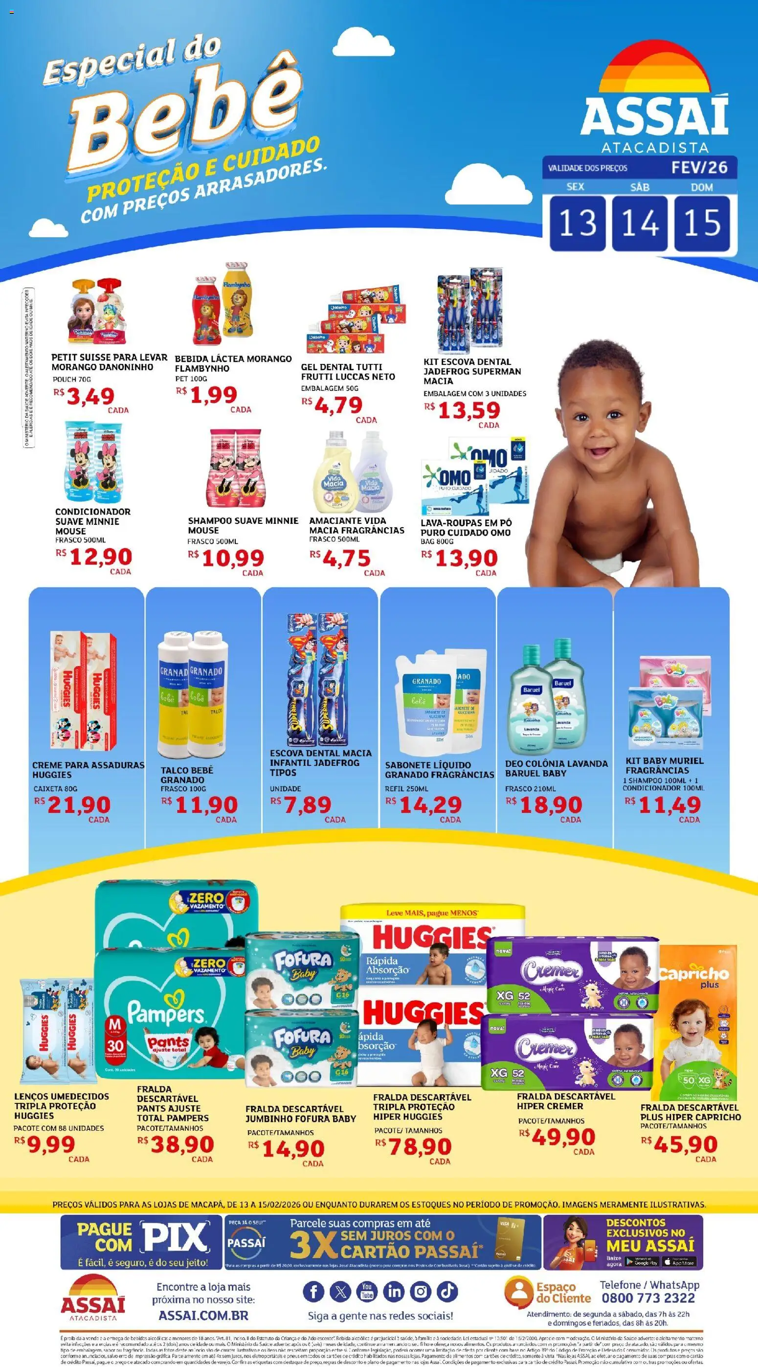 Assaí Atacadista Folheto - válido de 14.02.2026 | Página: 1 | Produtos: Condicionador, Escova, Base, Amaciante