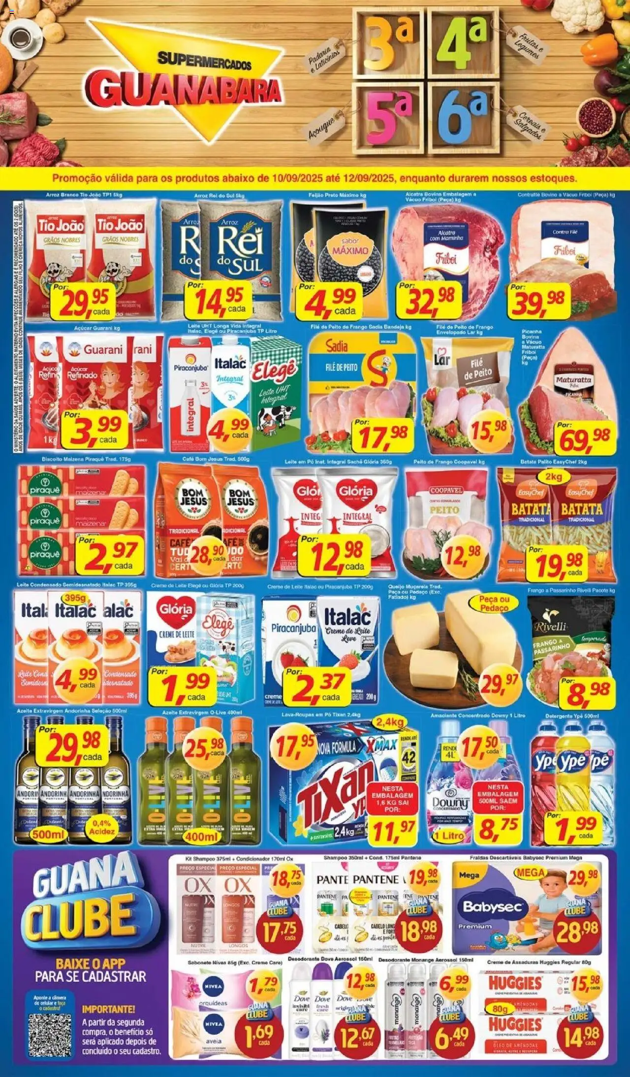 Supermercados Guanabara Folheto - válido de 10.09.2025 | Página: 12 | Produtos: Pó, Maminha, Queijo, Leite condensado