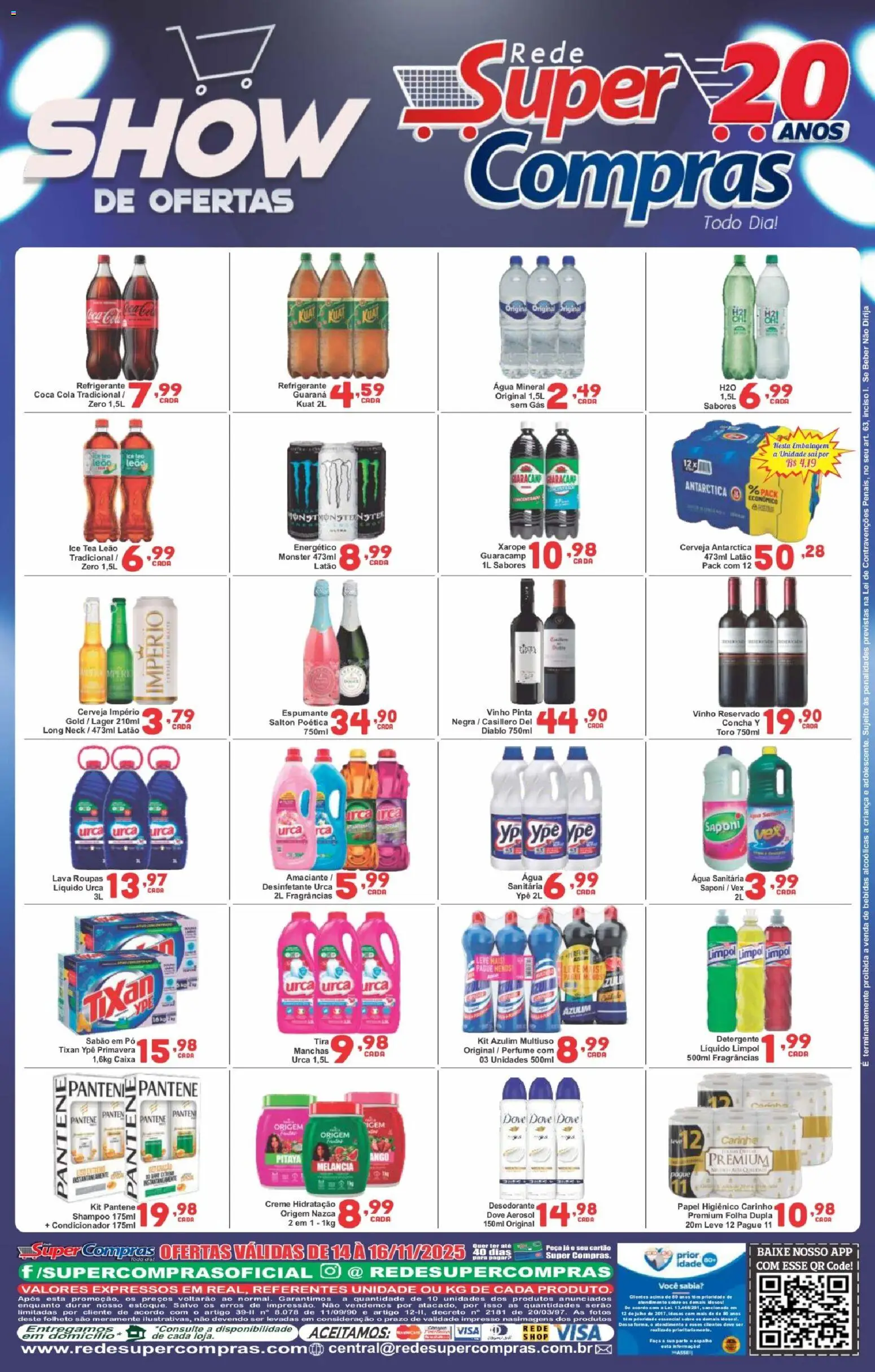 Rede Super Compras Folheto - válido de 14.11.2025 | Página: 2 | Produtos: Perfume, Energético, Sabão, Papel higiênico