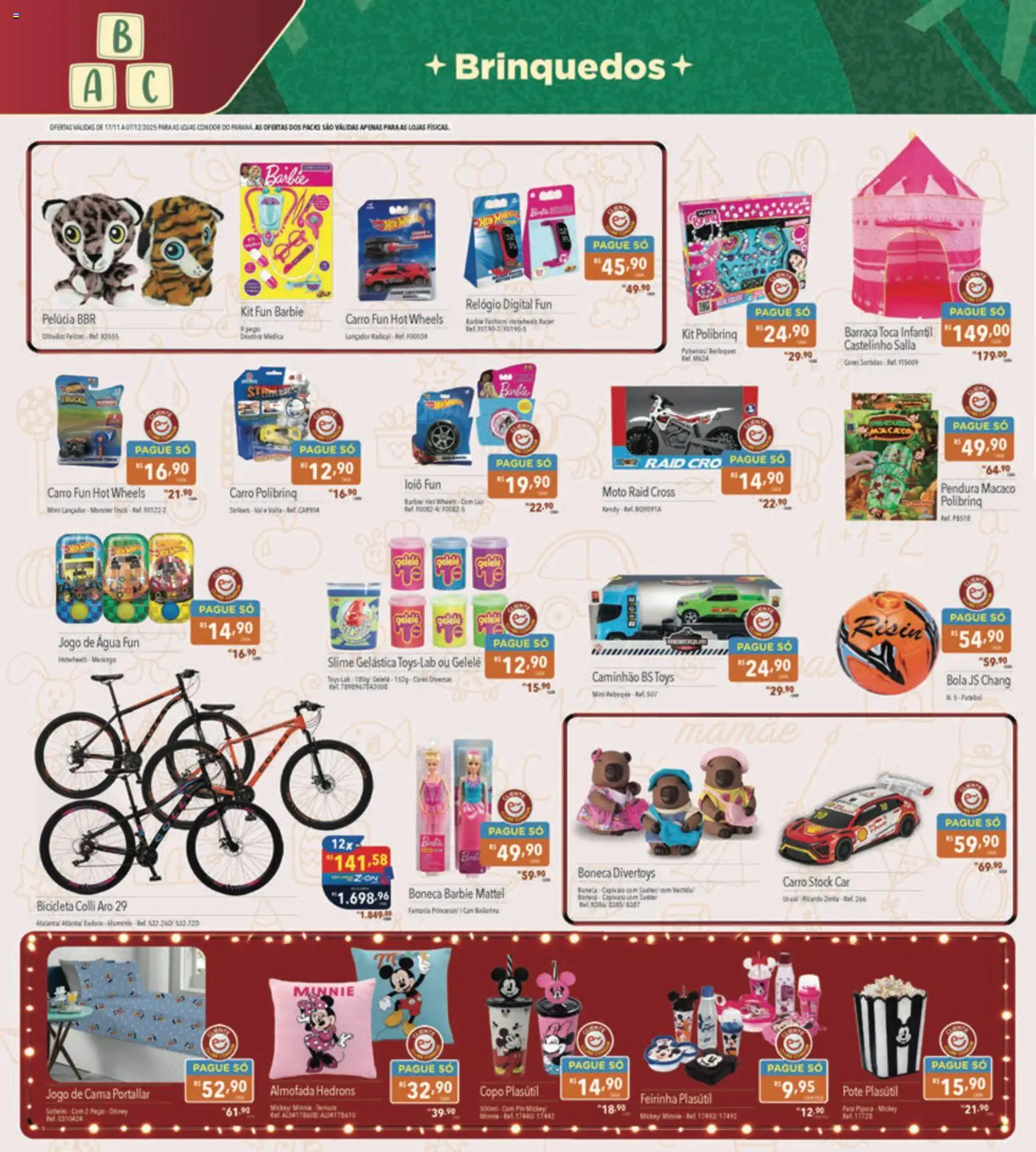 Supermercados Condor Folheto - válido de 17.11.2025 | Página: 6 | Produtos: Jogo de cama, Almofada, Pelúcia, Relógio