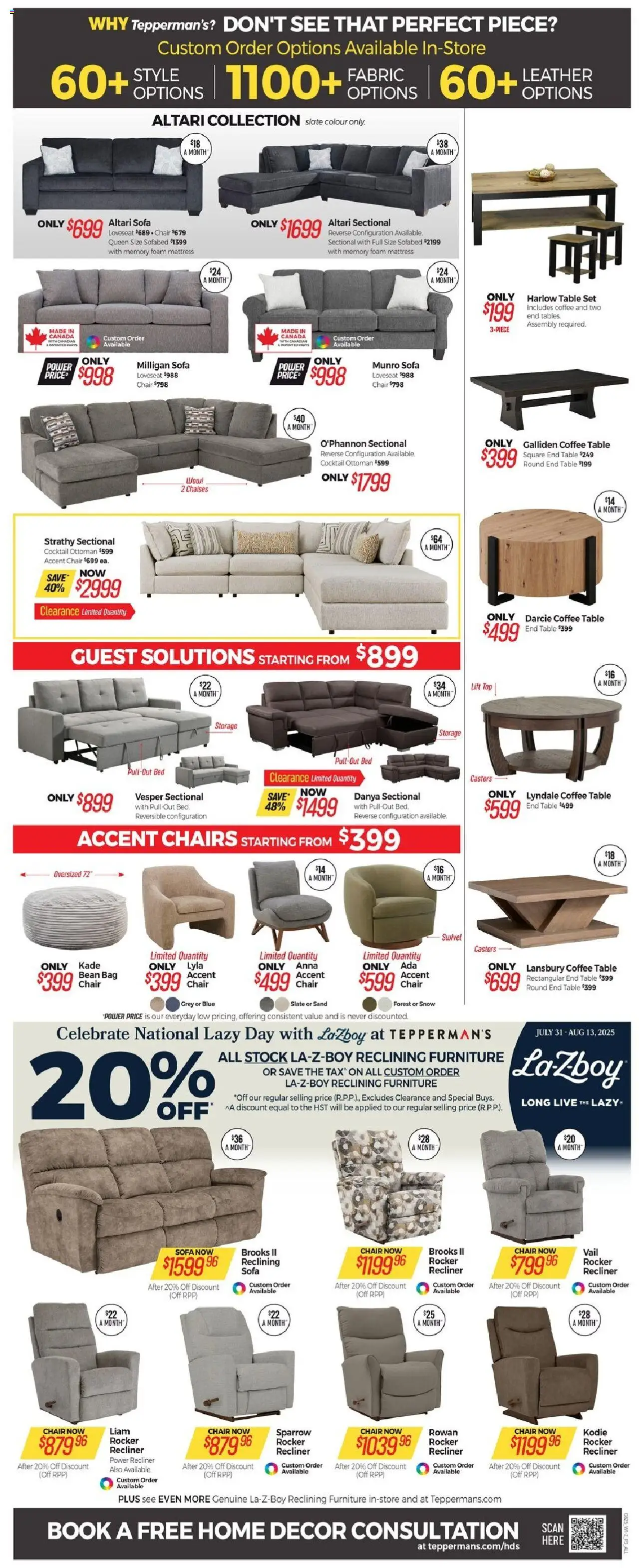Tepperman's flyer valid from 07.08.2025 | Page: 8 | Products: Coffee table, Table, Chair, Coffee