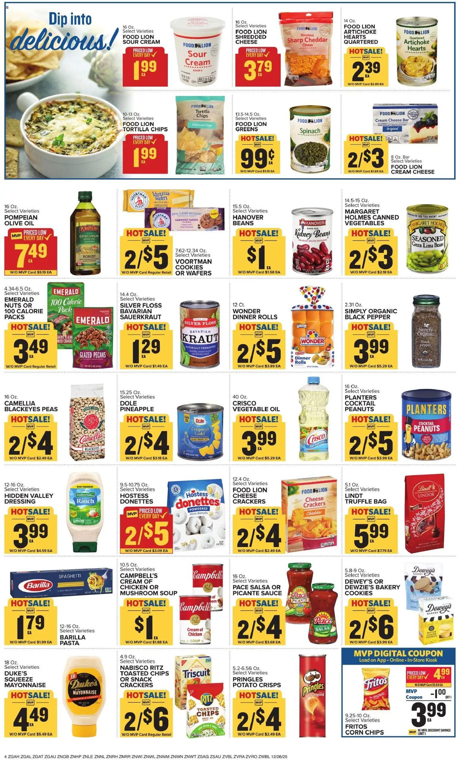 Food Lion Weekly Ad - valid from 26.12.2025 | Page: 7 | Products: Cheese, Pineapple, Cookies, Pepper