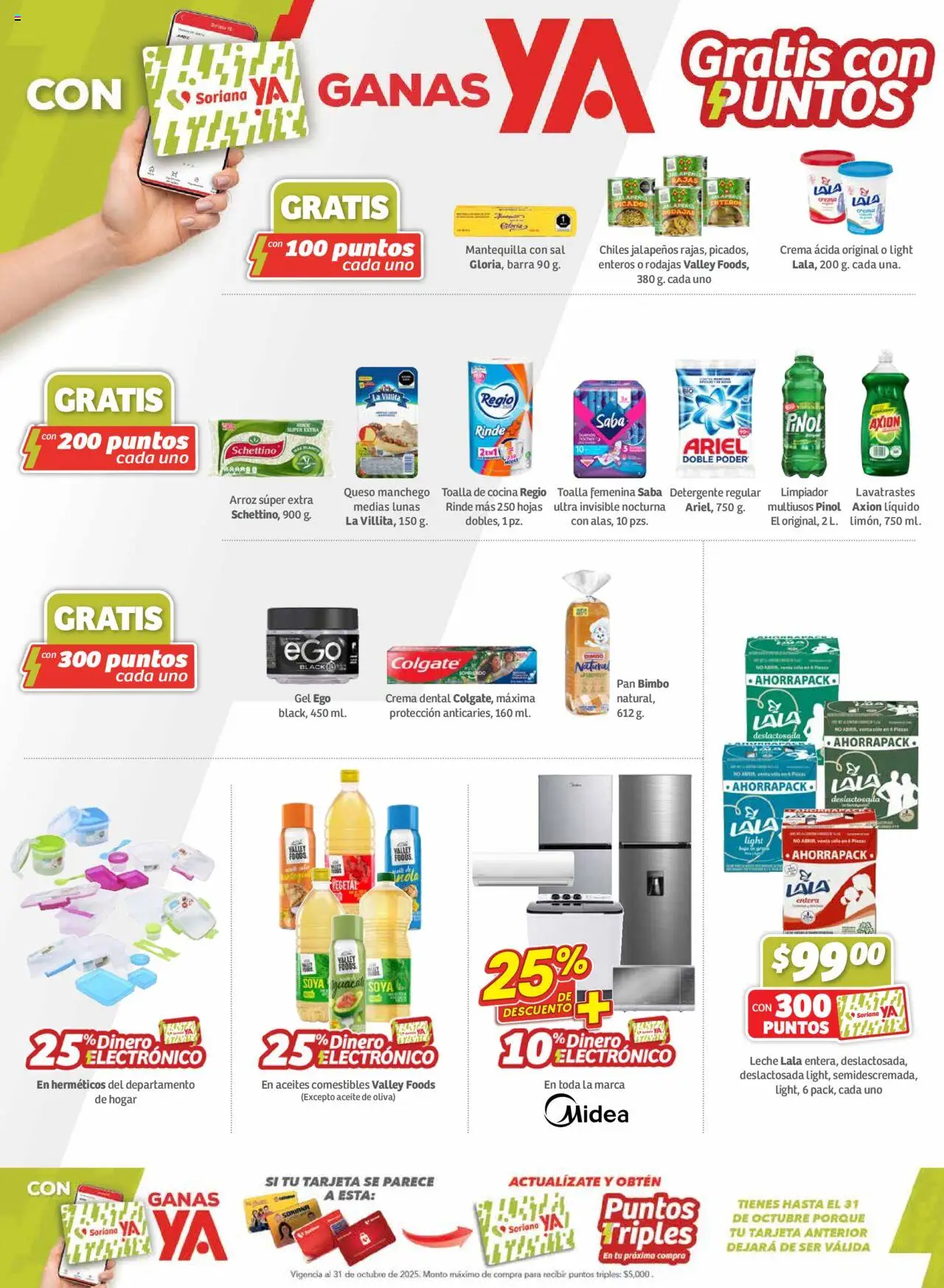 Nuevas ofertas de Soriana válidas en toda la República Mexicana desde el 28.08.2025. ¡Encuentra las mejores ofertas en Soriana - Pesito Valedor Mercado: Camp, Chia, Oax, Q. Roo, Tab, Yuc! | Página: 8 | Productos: Detergente, Aceite, Pan, Limpiador