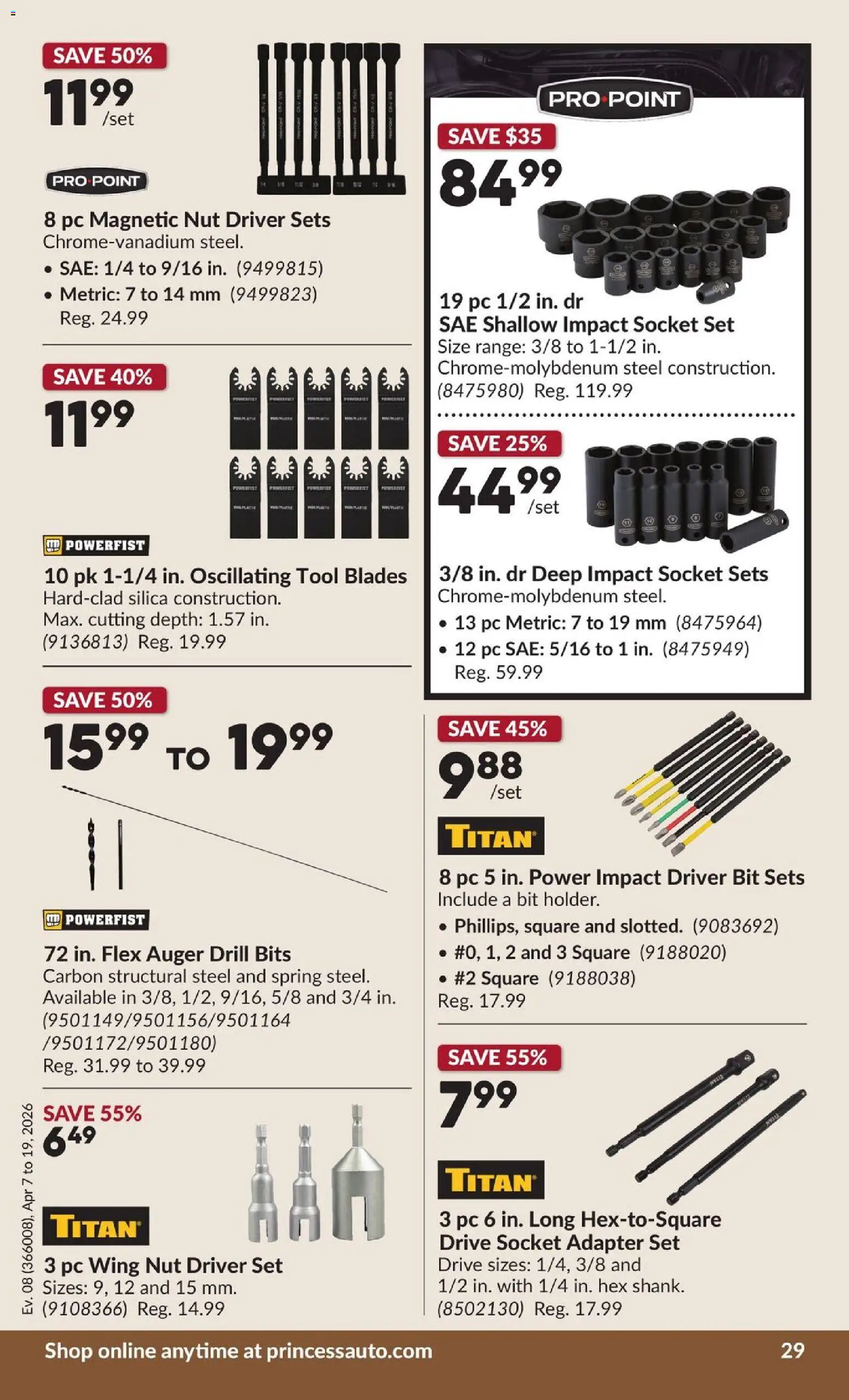 Princess Auto flyer valid from 07.04.2026 | Page: 35 | Products: PC, Adapter, Socket