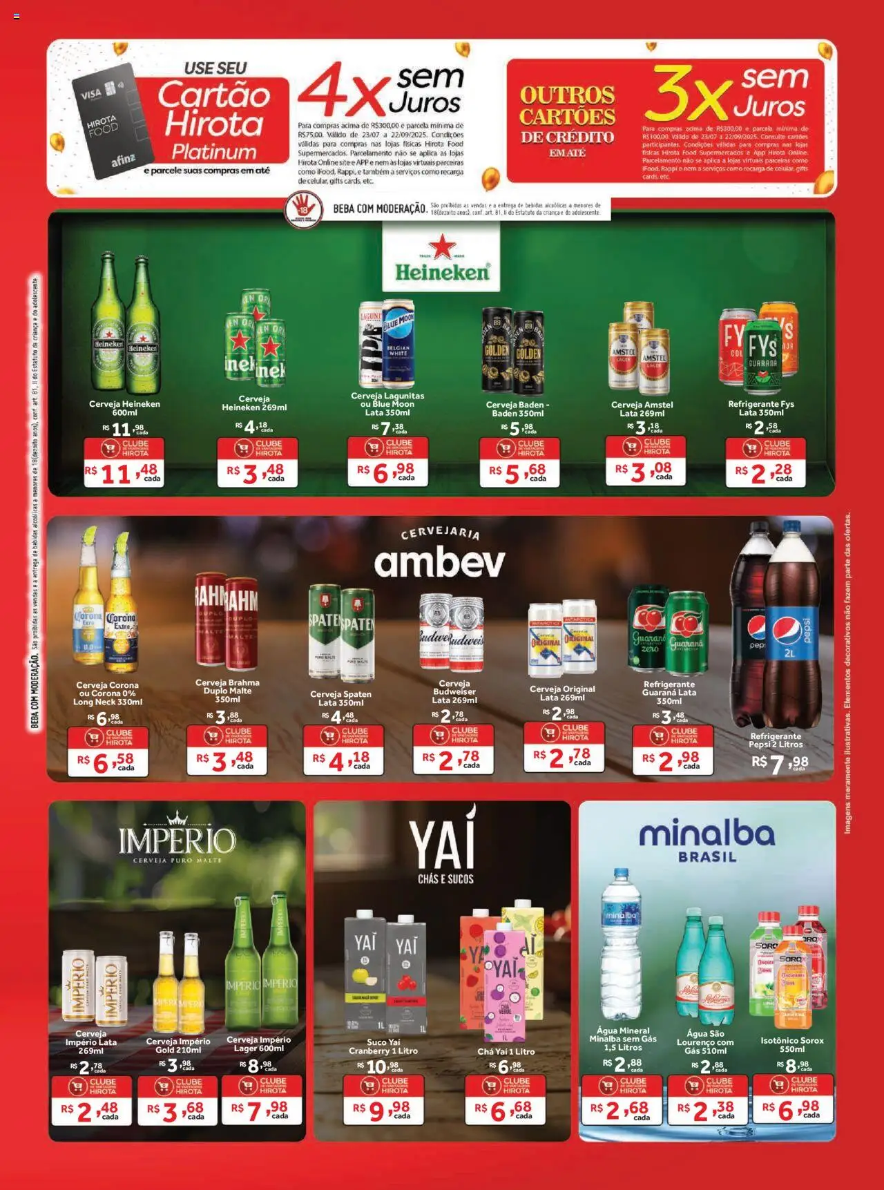 Hirota Food Folheto - válido de 23.07.2025 | Página: 9 | Produtos: Cranberry, Minalba, Cerveja Heineken, Heineken