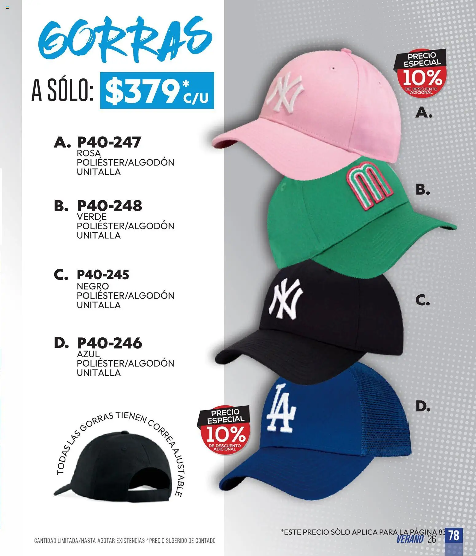 Nuevas ofertas de Cklass válidas en toda la República Mexicana desde el 28.04.2026. ¡Encuentra las mejores ofertas en Cklass catálogo Sportweek! | Página: 193 | Productos: Gorra