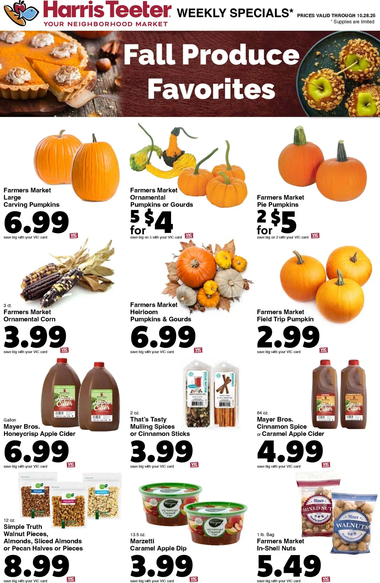 Harris Teeter Weekly Ad - SC - valid from 22.10.2025 | Page: 13 | Products: Corn, Nuts, Spices, Bag