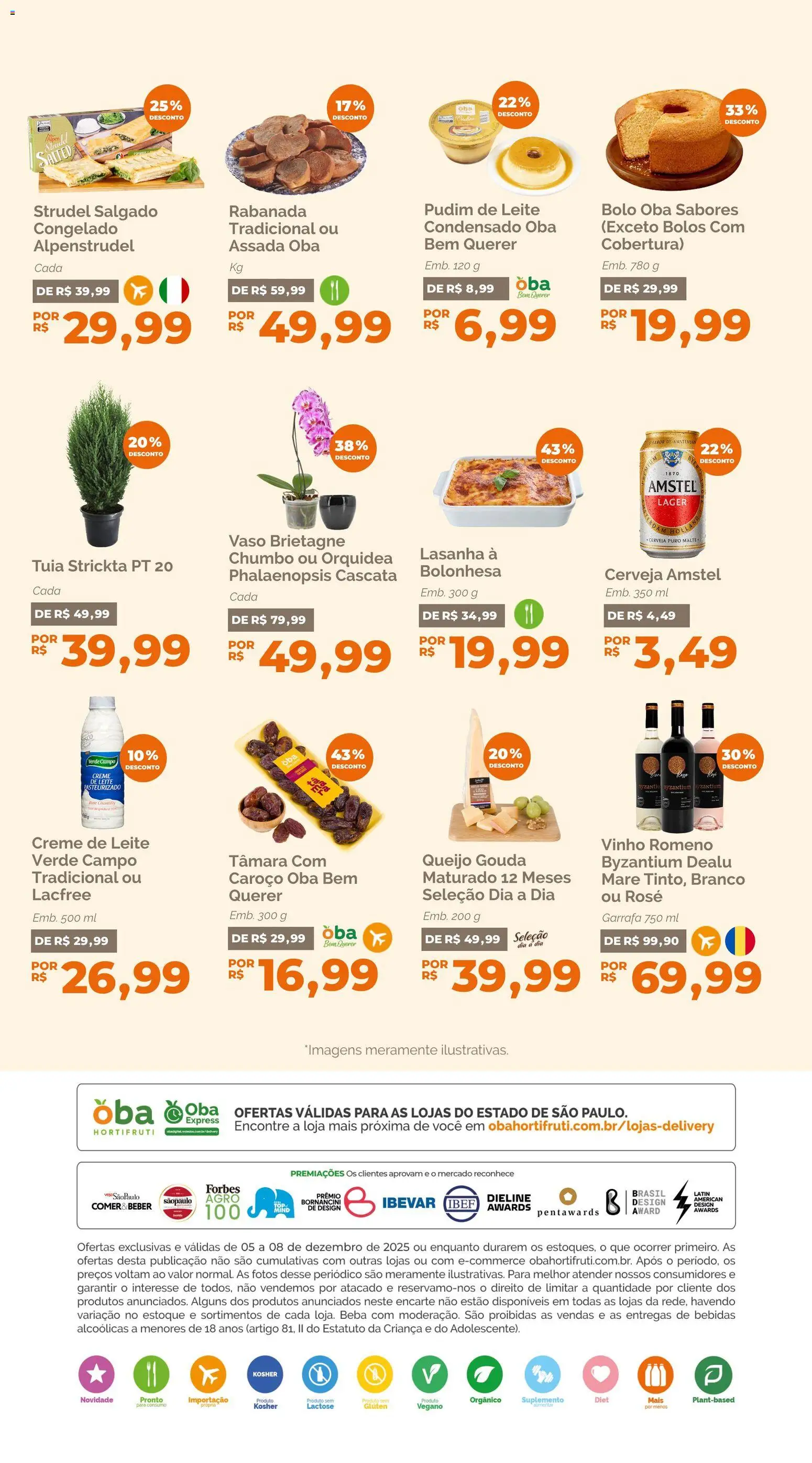 Oba Hortifruti Folheto - válido de 05.12.2025 | Página: 6 | Produtos: Vinho, Cerveja, Bolo, Lasanha