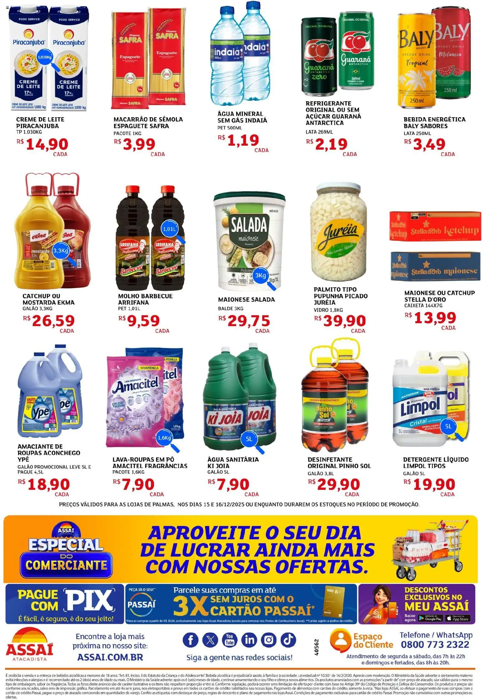 Assaí Atacadista Folheto - válido de 15.12.2025 | Página: 2 | Produtos: Melancia, Pó, Base, Açúcar