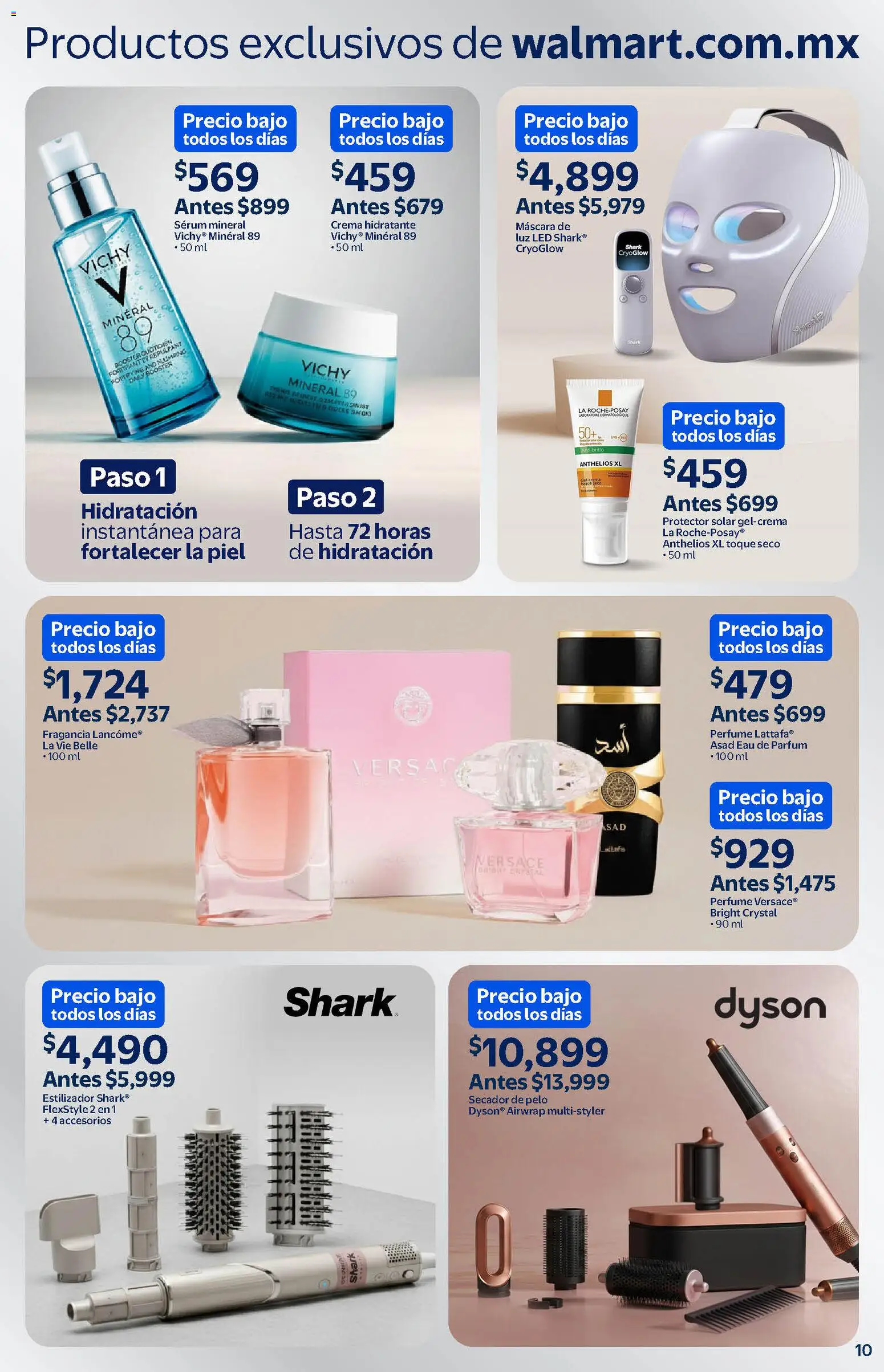 Nuevas ofertas de Walmart válidas en toda la República Mexicana desde el 11.02.2026. ¡Encuentra las mejores ofertas en Walmart folleto! | Página: 10 | Productos: Serum, Crema, Perfume, Protector solar