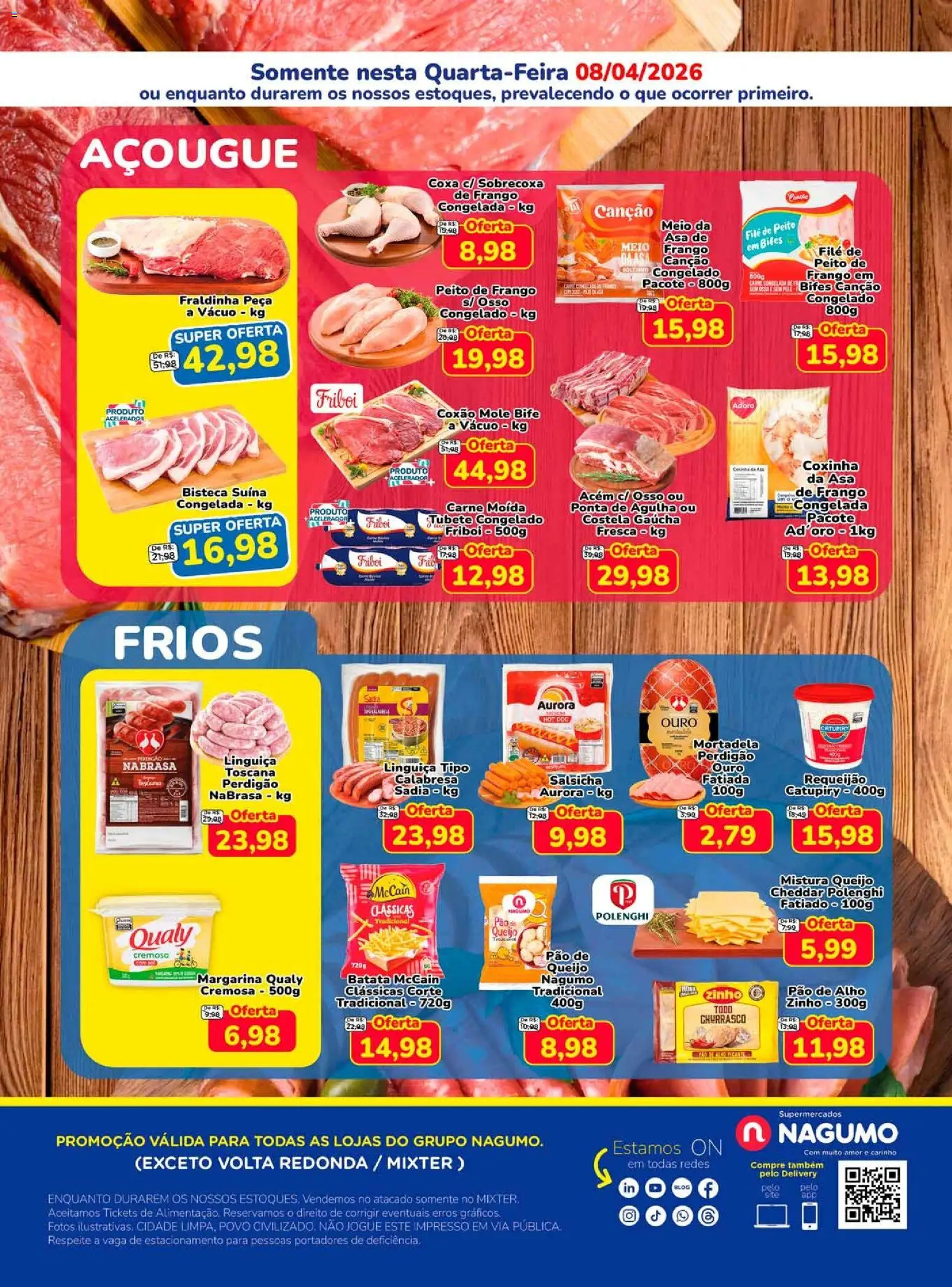 Nagumo Folheto - válido de 08.04.2026 | Página: 2 | Produtos: Salsicha, Pão, Carne, Batata