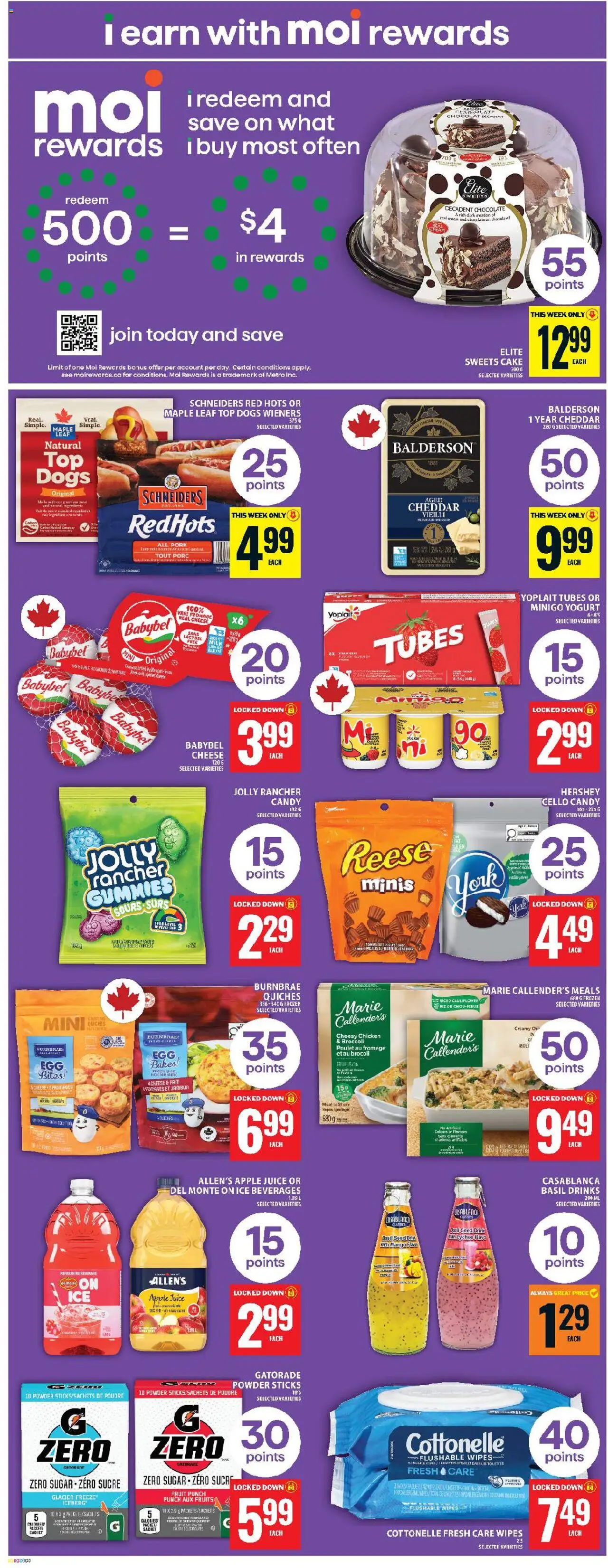 Food Basics flyer valid from 14.08.2025 | Page: 9 | Products: Powder, Yogurt, Chocolate, Chicken