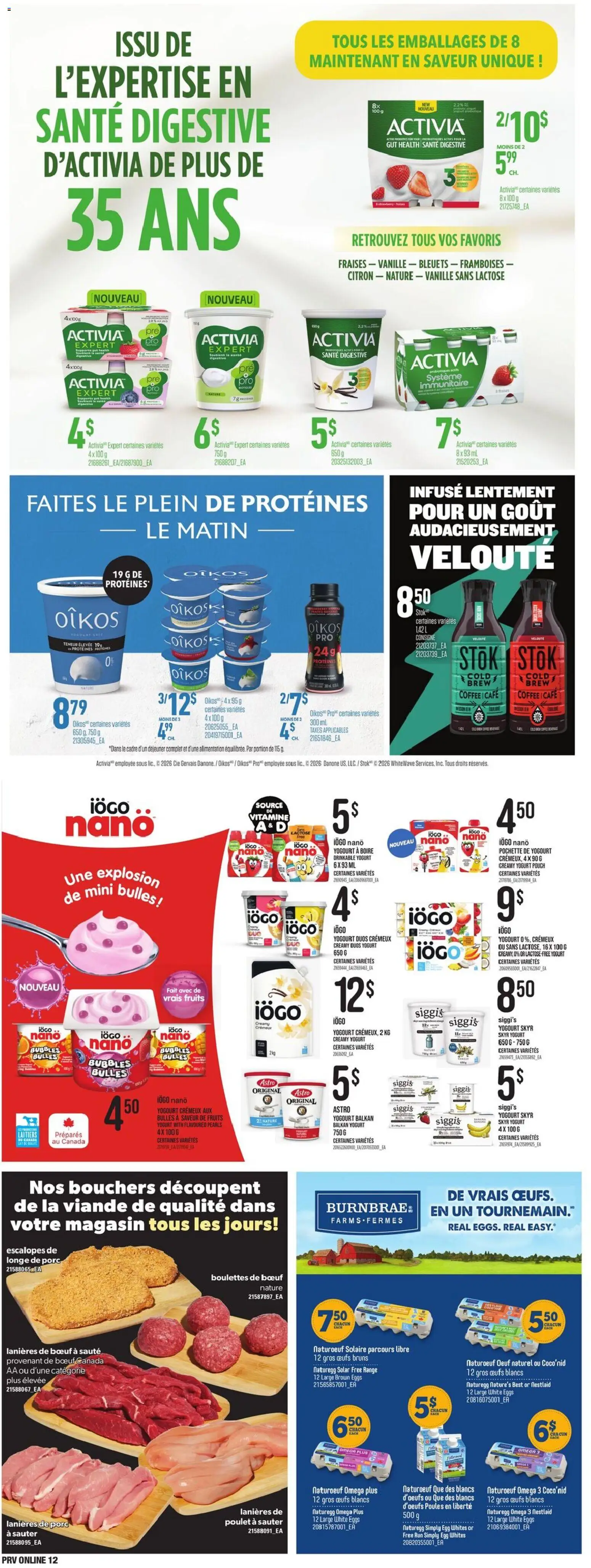 Provigo flyer valid from 19.03.2026 | Page: 13 | Products: Yogurt, Eggs, Coffee